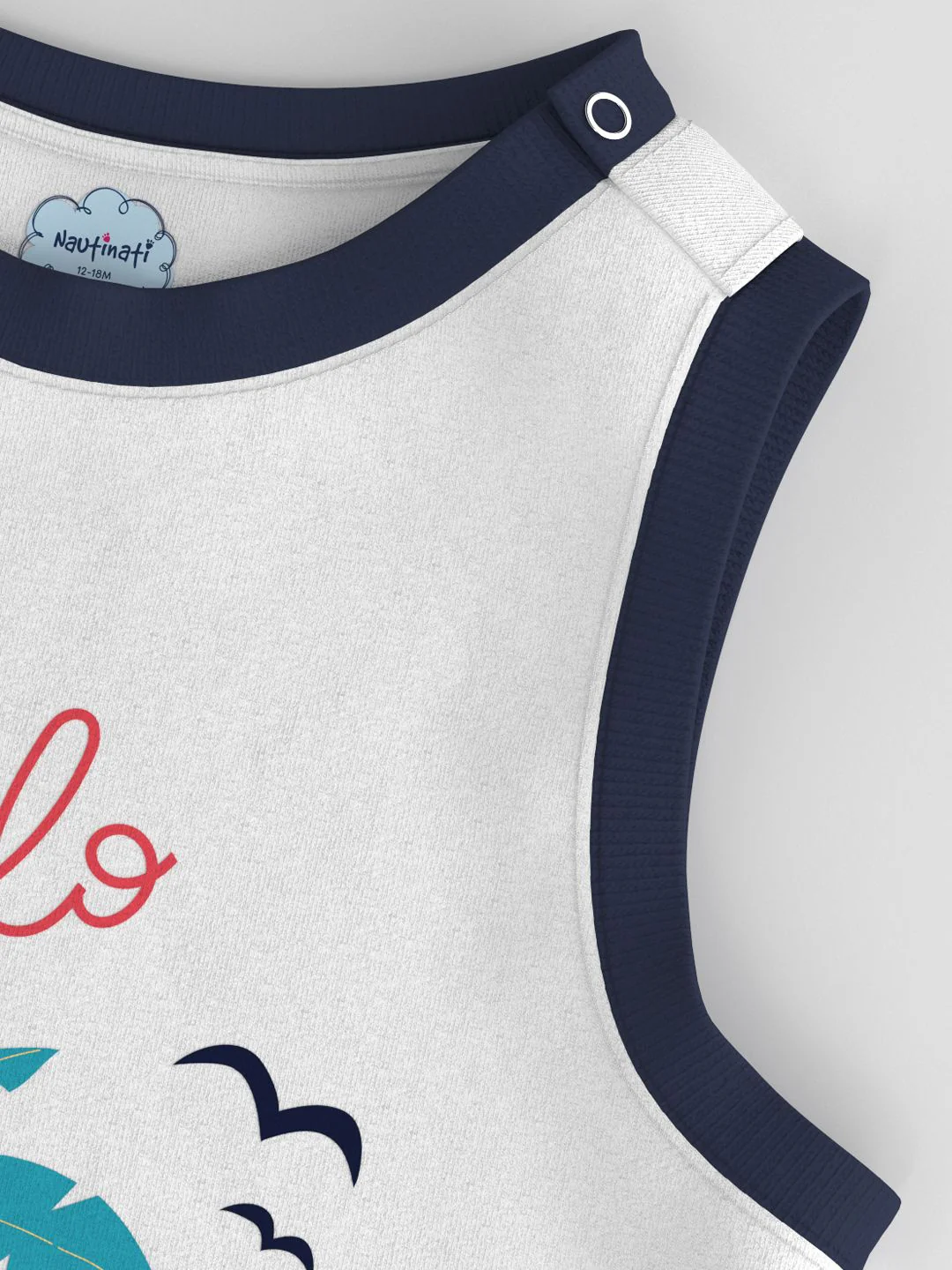 Nauti Nati Boys Graphic Printed Sleeveless Pure Cotton T-shirt With Shorts - Image 7