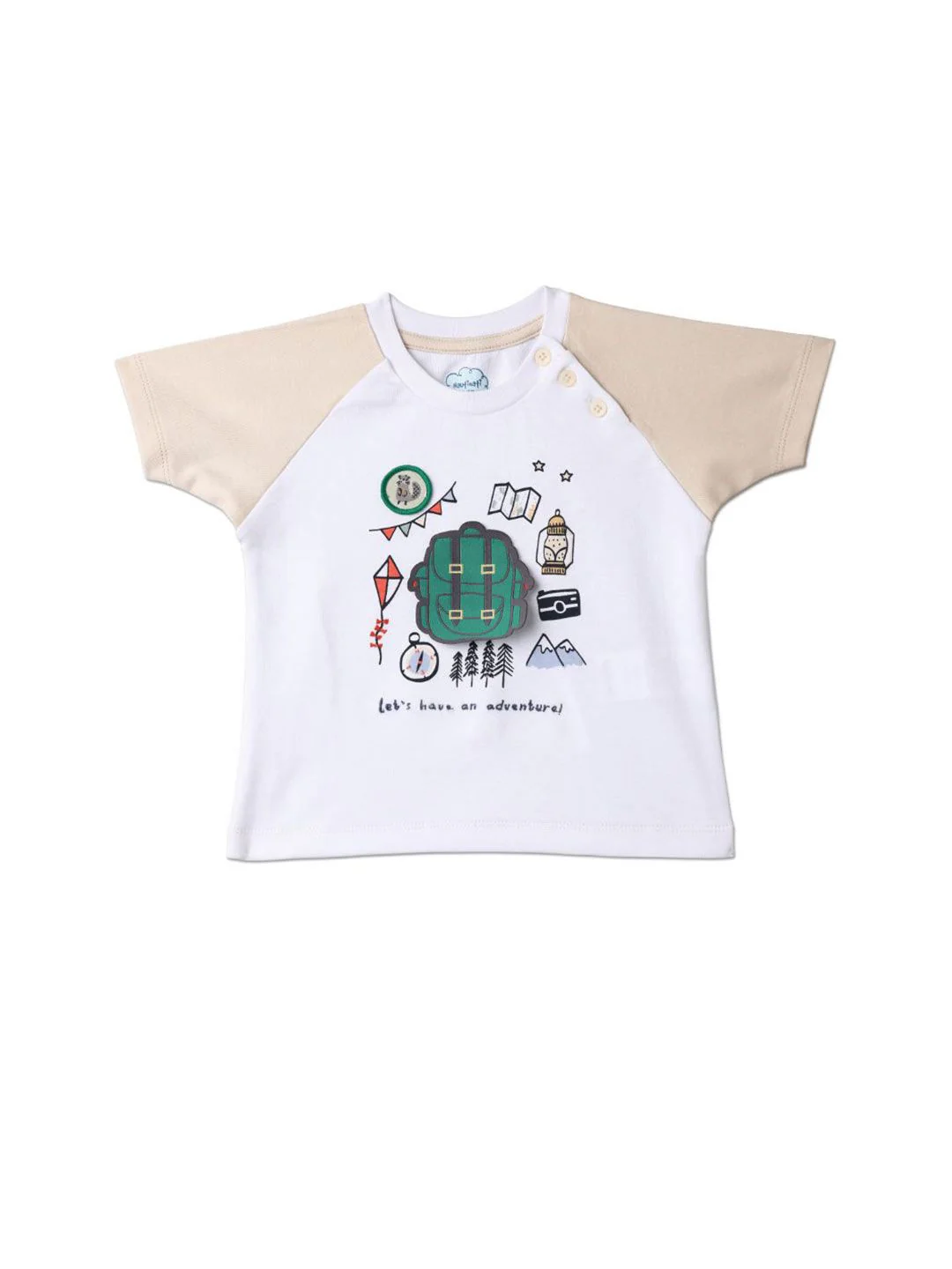 Nauti Nati Boys Printed Pure Cotton T-shirt With Trousers - Image 2
