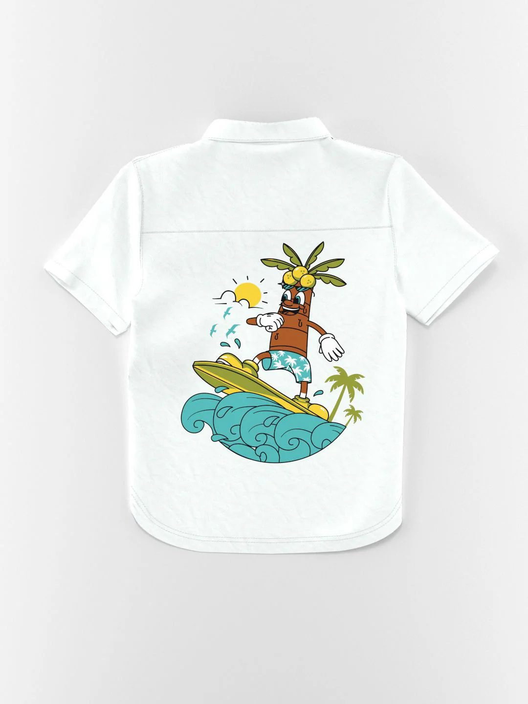 Nauti Nati Boys Printed Short Sleeves Pure Cotton Shirt With Shorts - Image 3