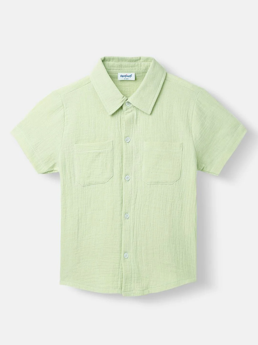 Nauti Nati Boys Shirt Collar Pure Cotton Shirt with Shorts - Image 3