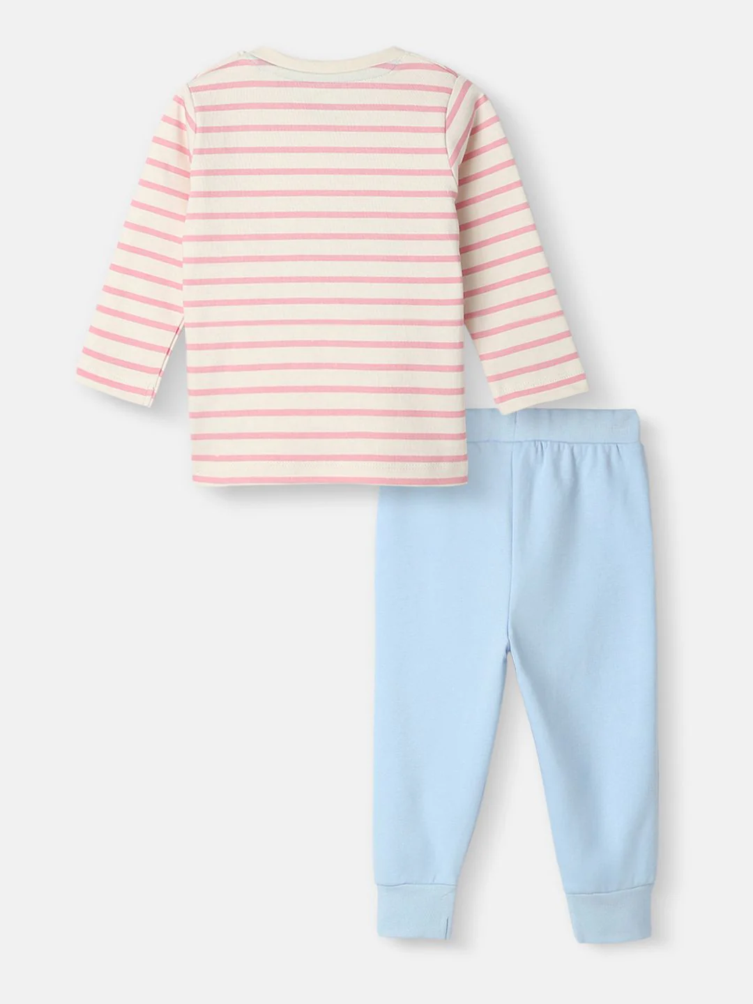 Nauti Nati Boys Striped Long Sleeves Pure Cotton T-shirt With Joggers - Image 2