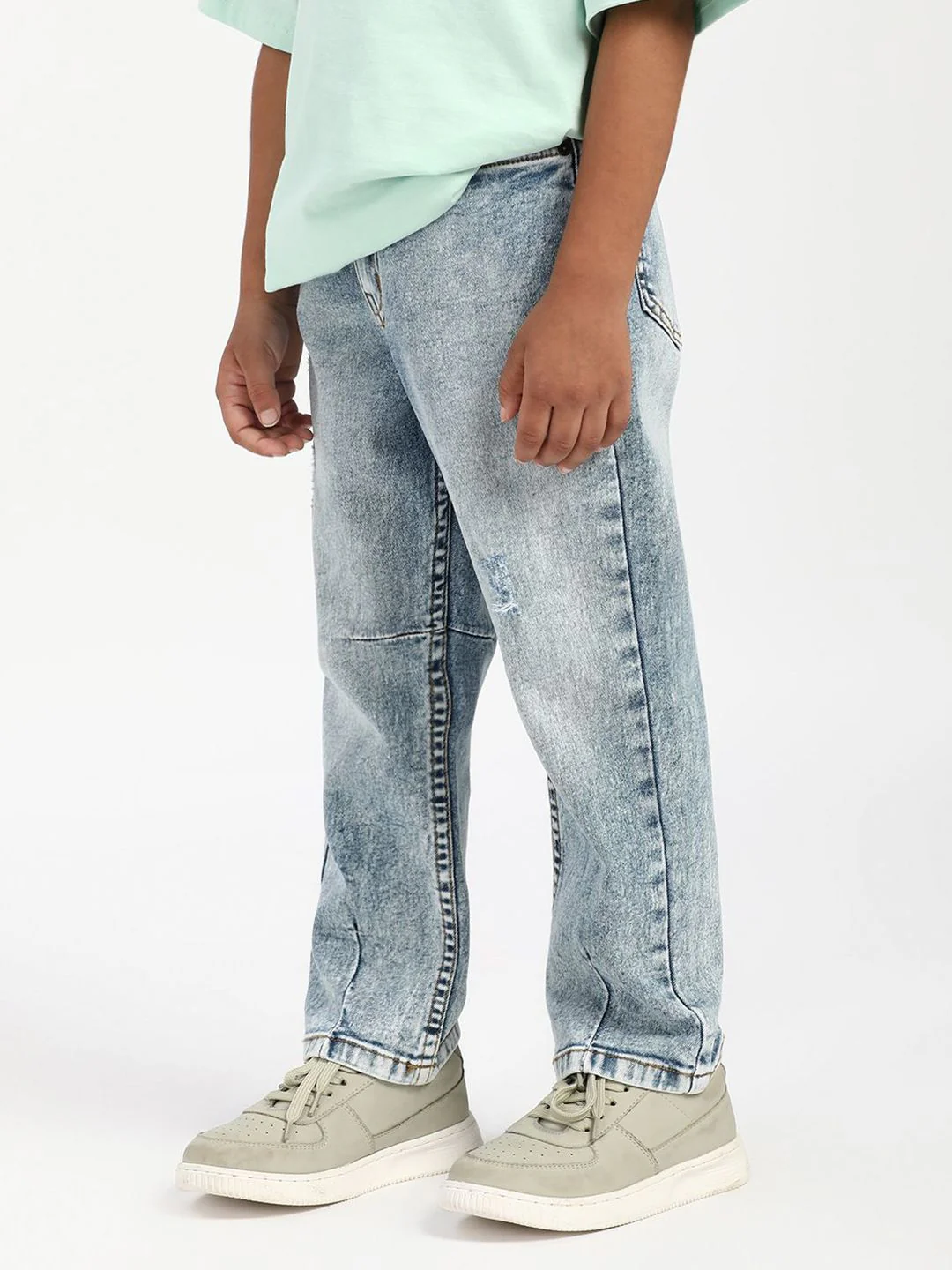 Nauti Nati Boys Textured Cotton Regular Fit Mid-Rise Stretchable Jeans - Image 5