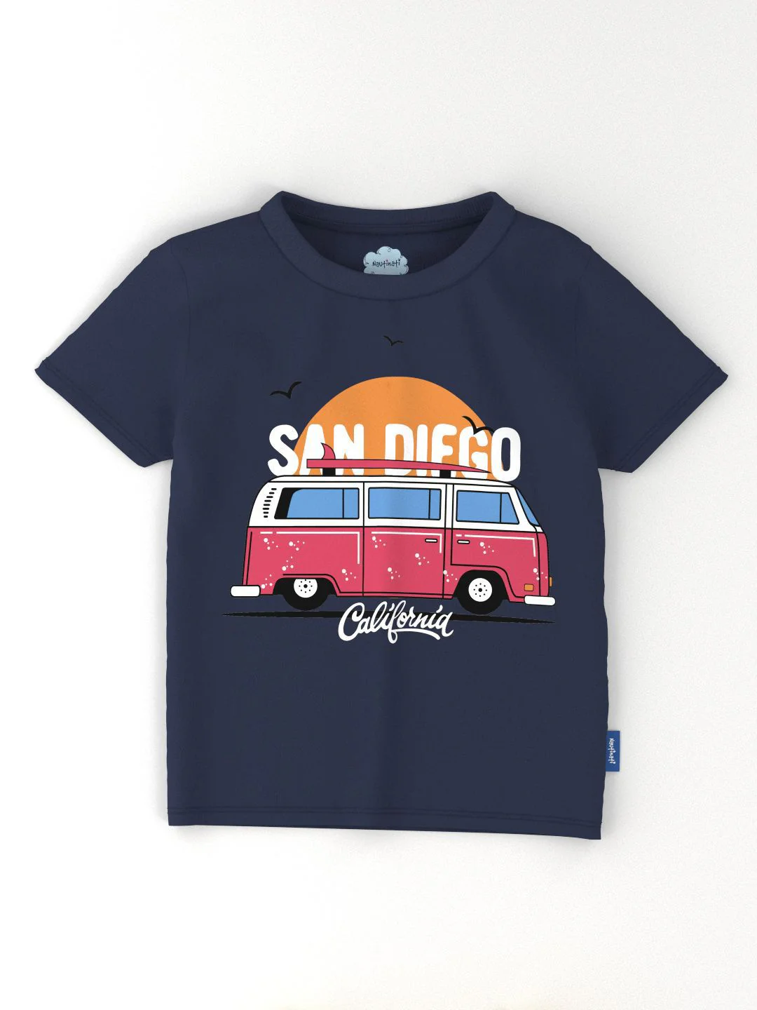Nauti Nati Everyday Play Boys Pack Of 2 Beach Printed Antimicrobial Cotton T-Shirts - Image 3
