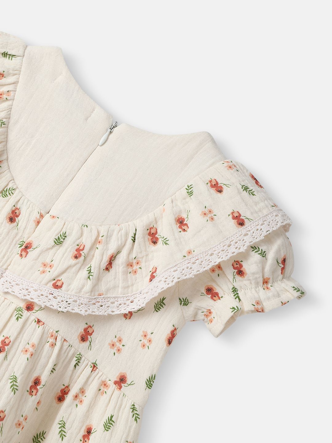 Nauti Nati Girl Floral Cotton Lace Dress - Image 4