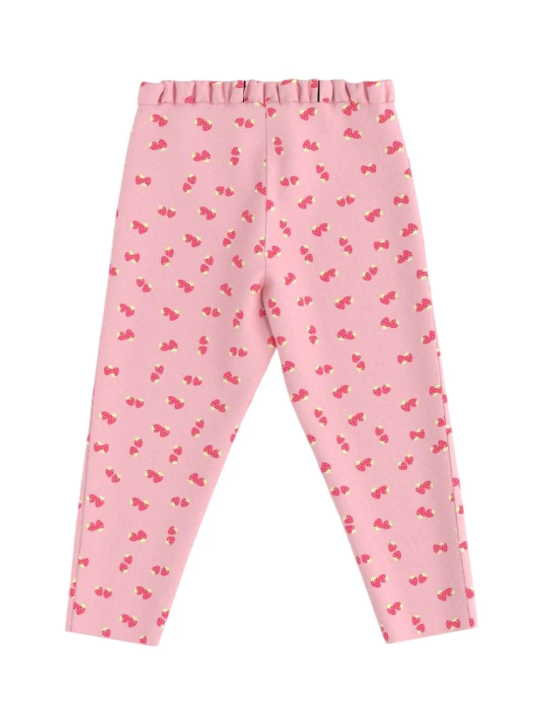 Nauti Nati Girls All-Over Strawberry Printed Cotton Ankle-Length Leggings - Image 3