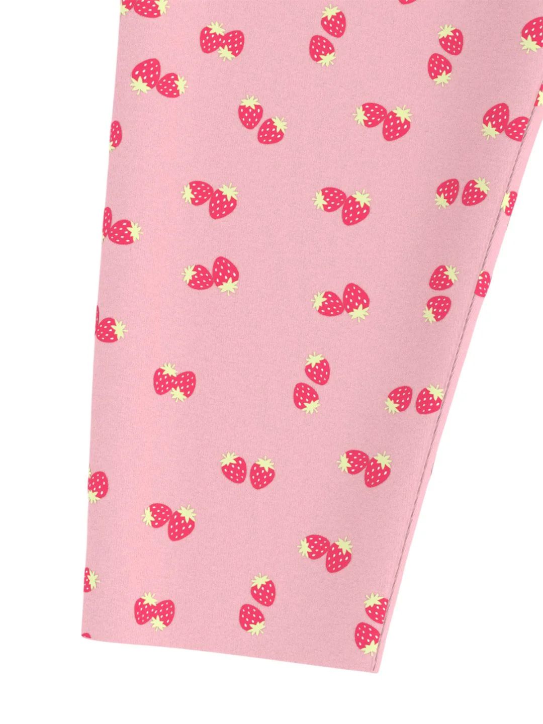 Nauti Nati Girls All-Over Strawberry Printed Cotton Ankle-Length Leggings - Image 4