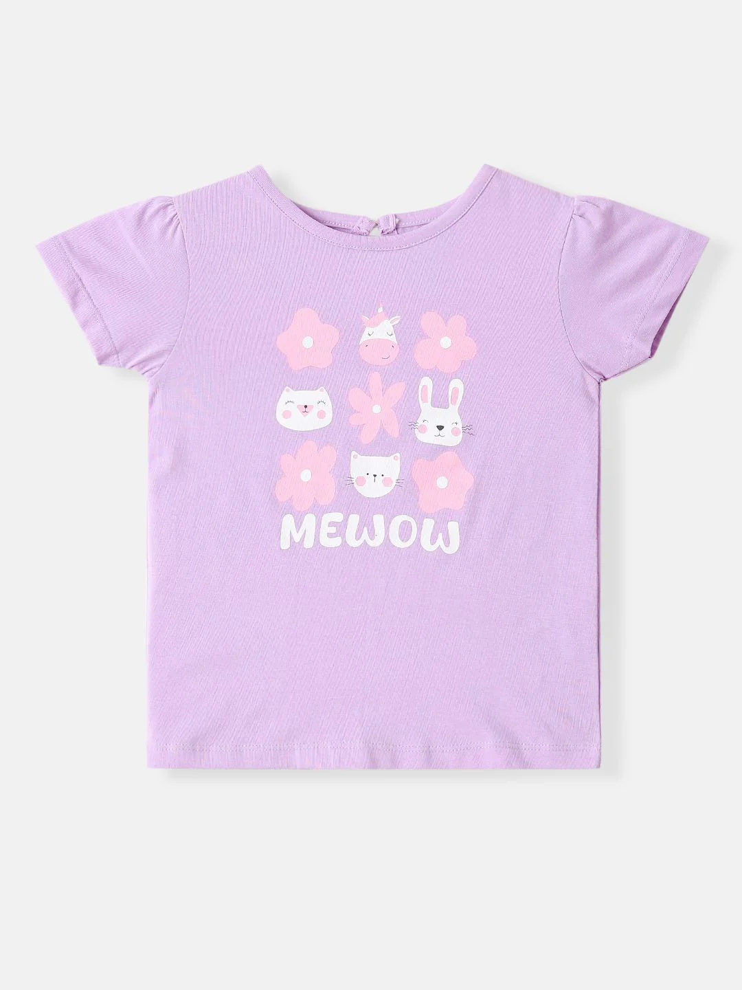 Nauti Nati Girls Cotton Printed Pack of 2 Top - Image 2