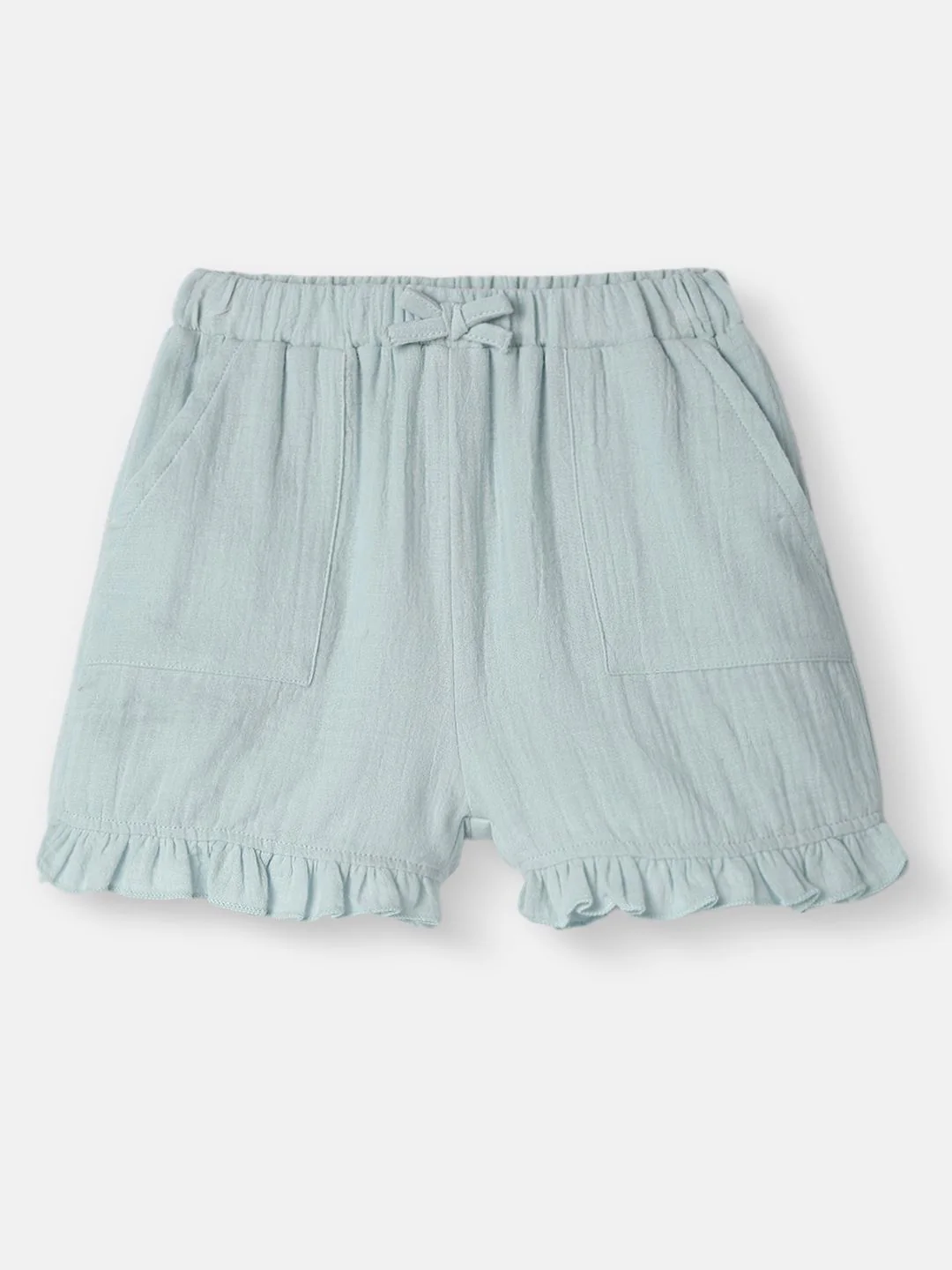 Nauti Nati Girls Dyed Round Neck Pure Cotton Top With Shorts - Image 4