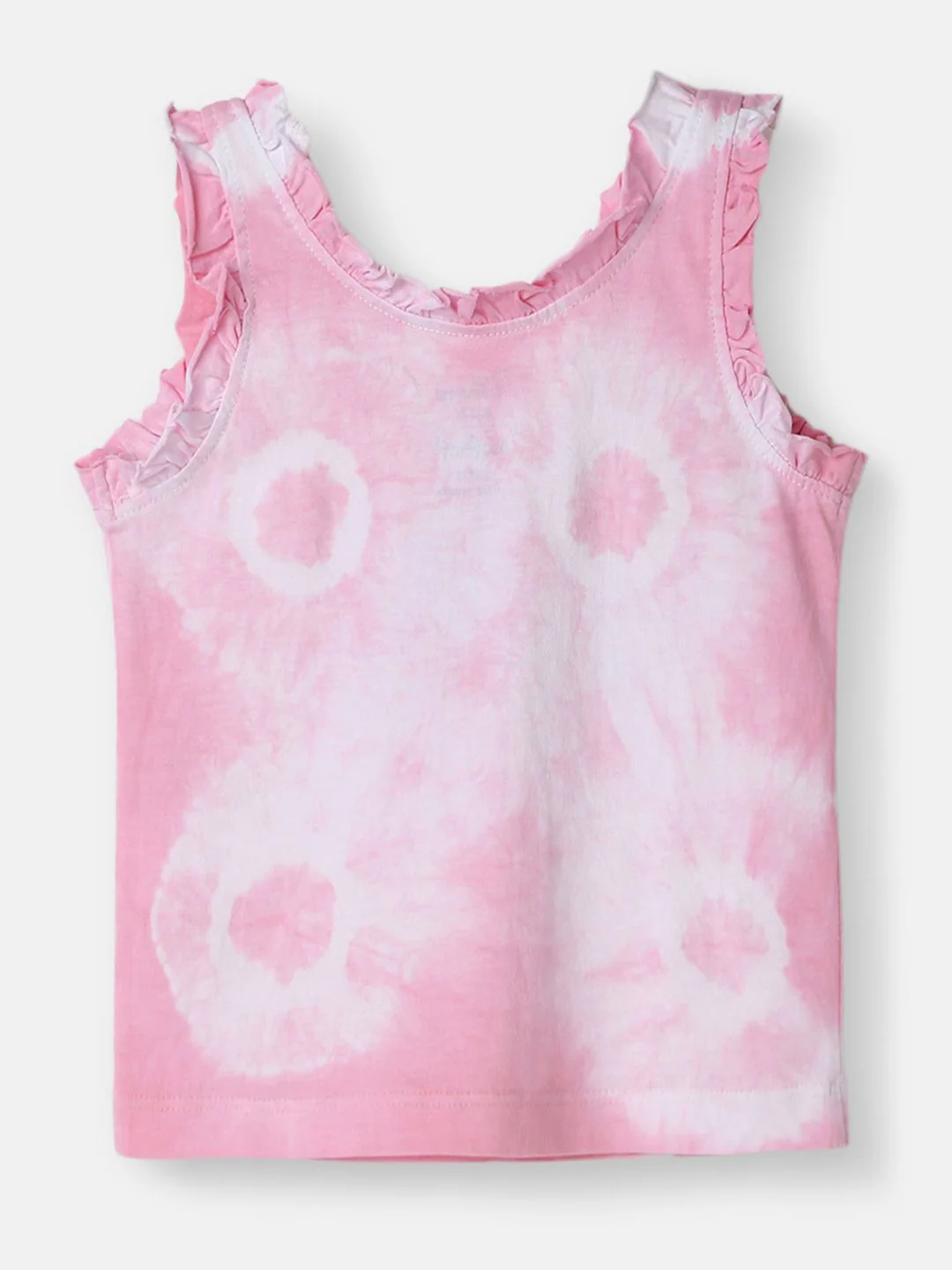 Nauti Nati Girls Dyed Round Neck Pure Cotton Top With Shorts - Image 5