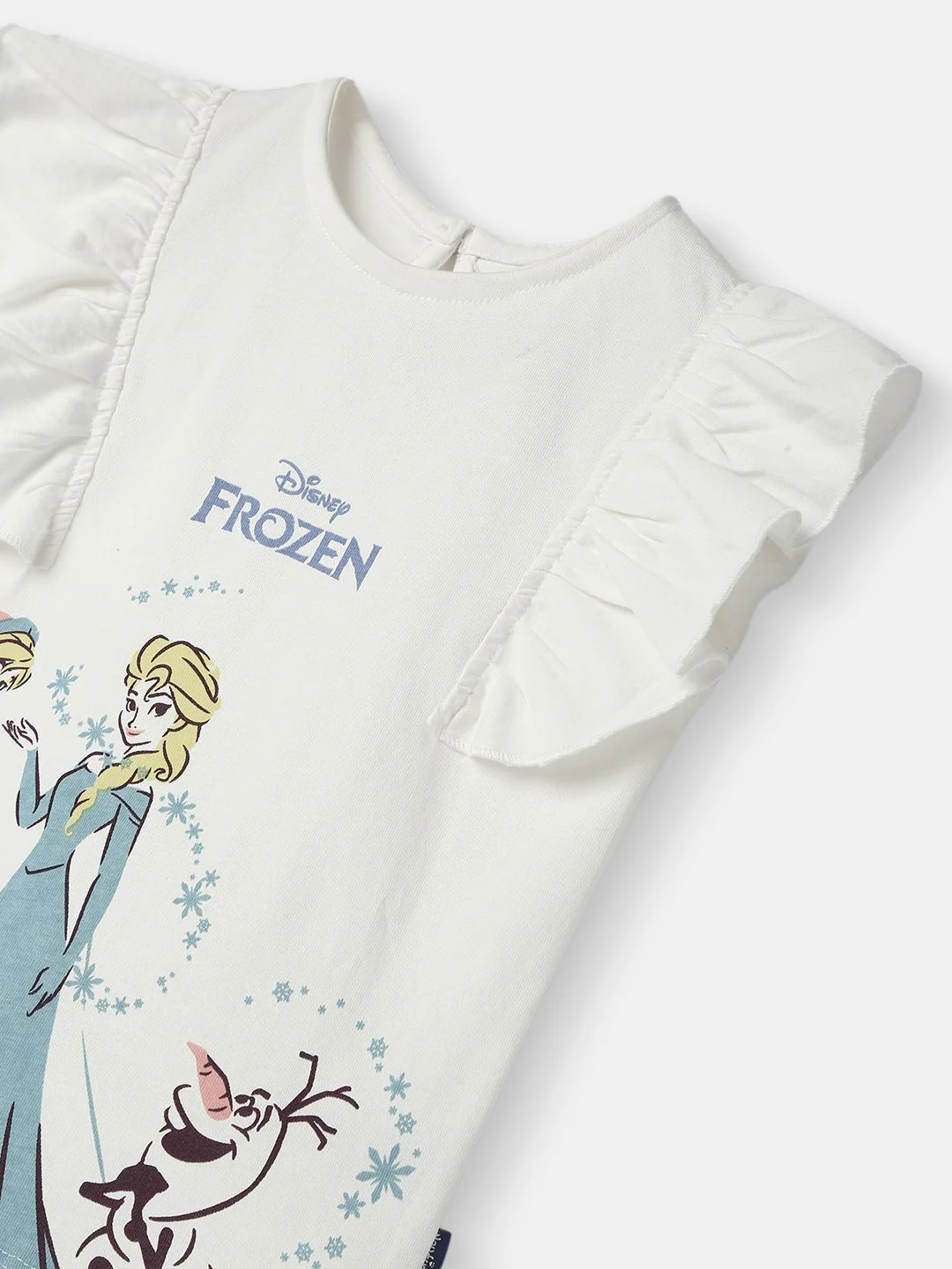 Nauti Nati Girls Frozen Disney Princess Printed Short Sleeves Pure Cotton Top With Skirt - Image 7