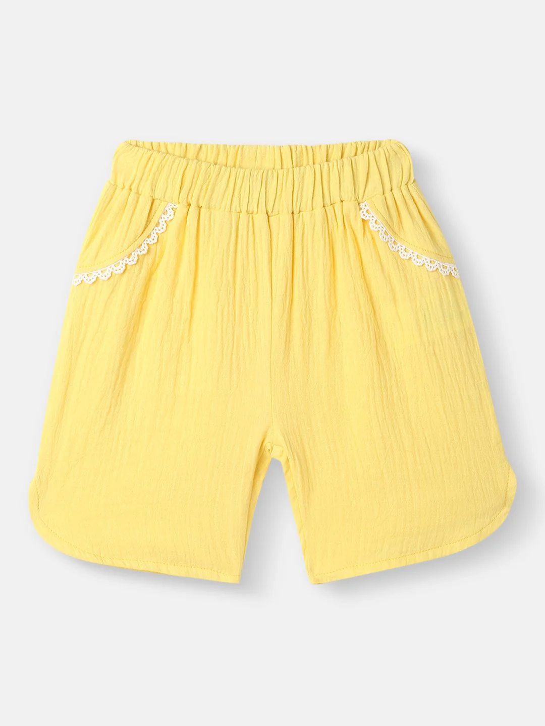Nauti Nati Girls Girls Embroidery Detail Peter Pan Collar Cotton Top and Shorts Set - Image 4