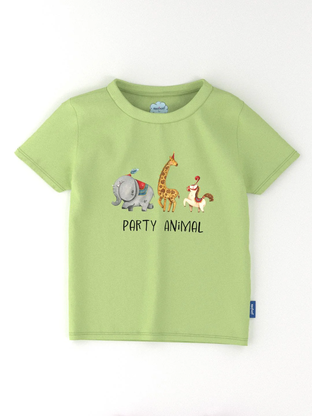 Nauti Nati Girls Pack of 2 Antimicrobial Graphic Printed Round Neck Cotton T-shirts - Image 3