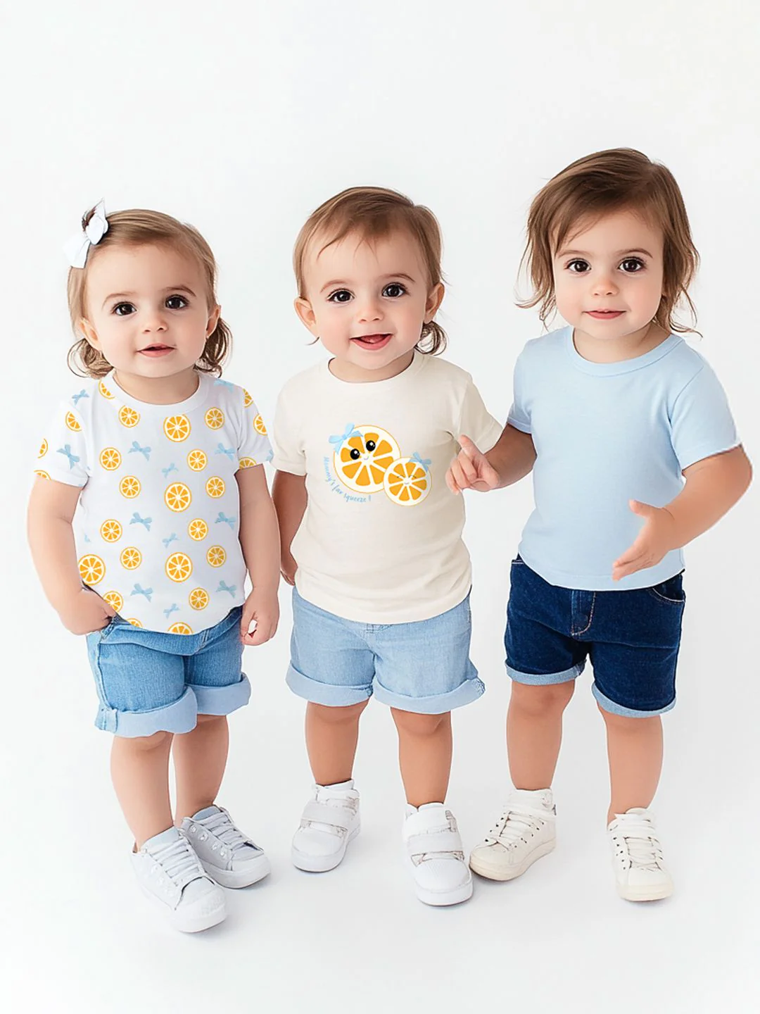 Nauti Nati Girls Pack of 3 Graphic Printed Cotton Antimicrobial T-shirts
