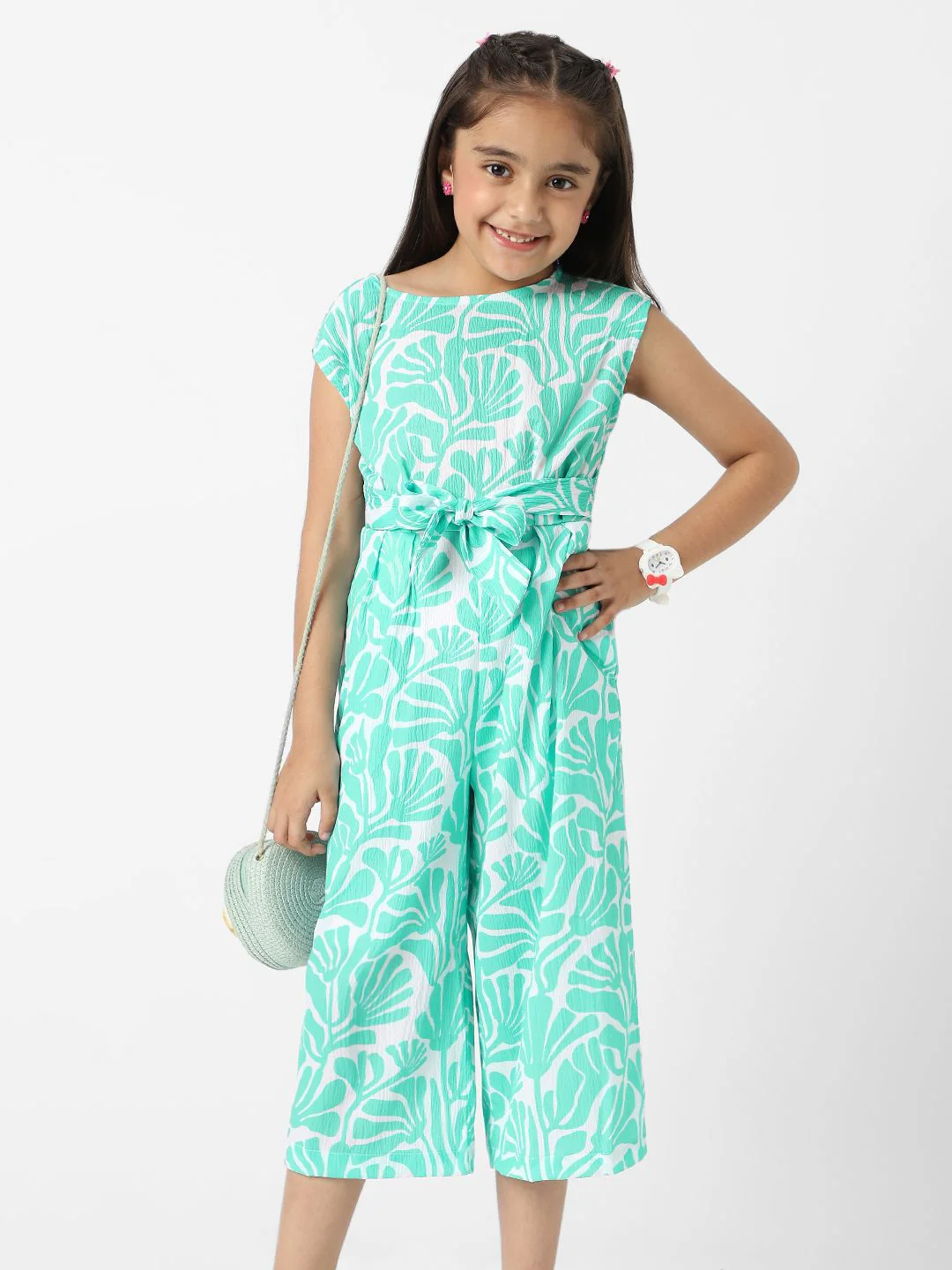 Nauti Nati Girls Printed Capri Jumpsuit - Image 7