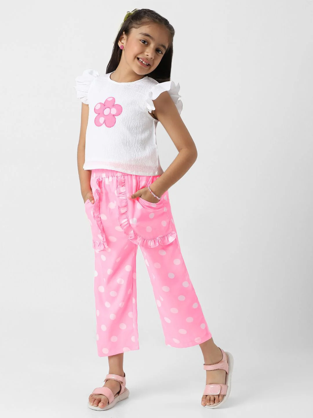 Nauti Nati Girls Printed Top with Trousers - Image 6