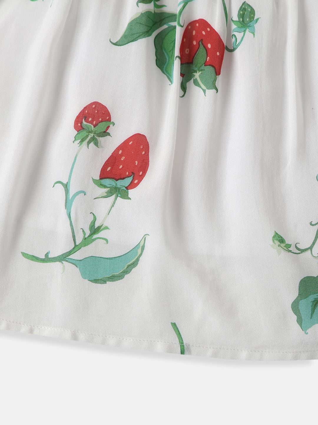 Nauti Nati Girls Soft Rayon Cotton Strawberry Print Frock - Image 6