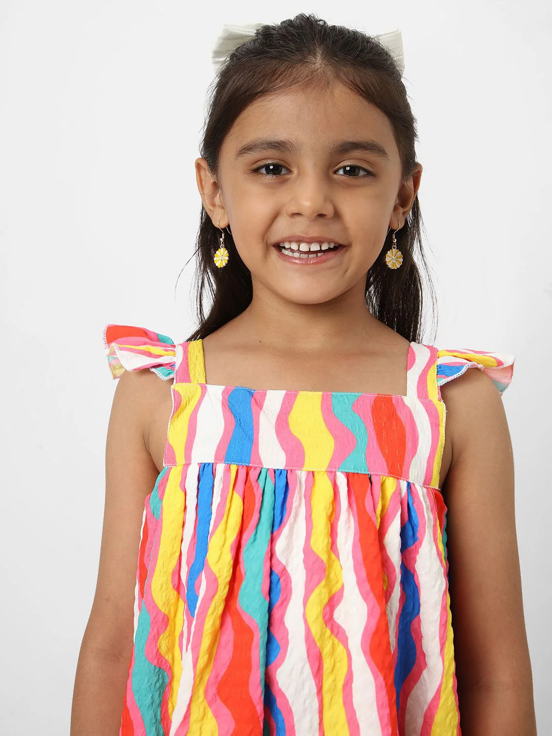 Nauti Nati Girls Striped Sleeveless Dress - Image 2