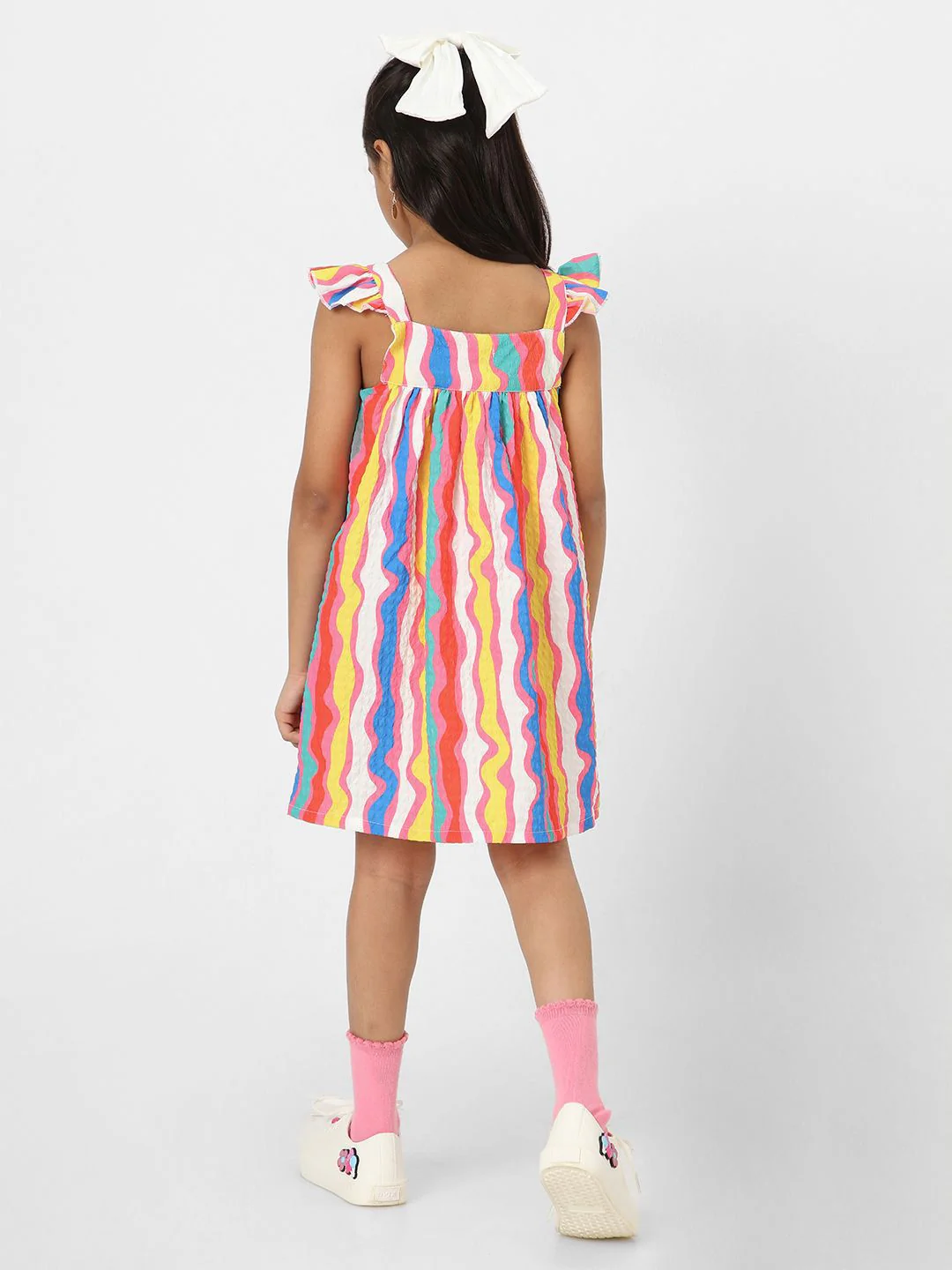 Nauti Nati Girls Striped Sleeveless Dress - Image 5