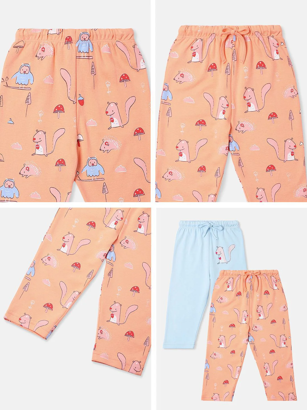 Nauti Nati Infants Pack of 2 Cotton Printed Track Pants - Image 7
