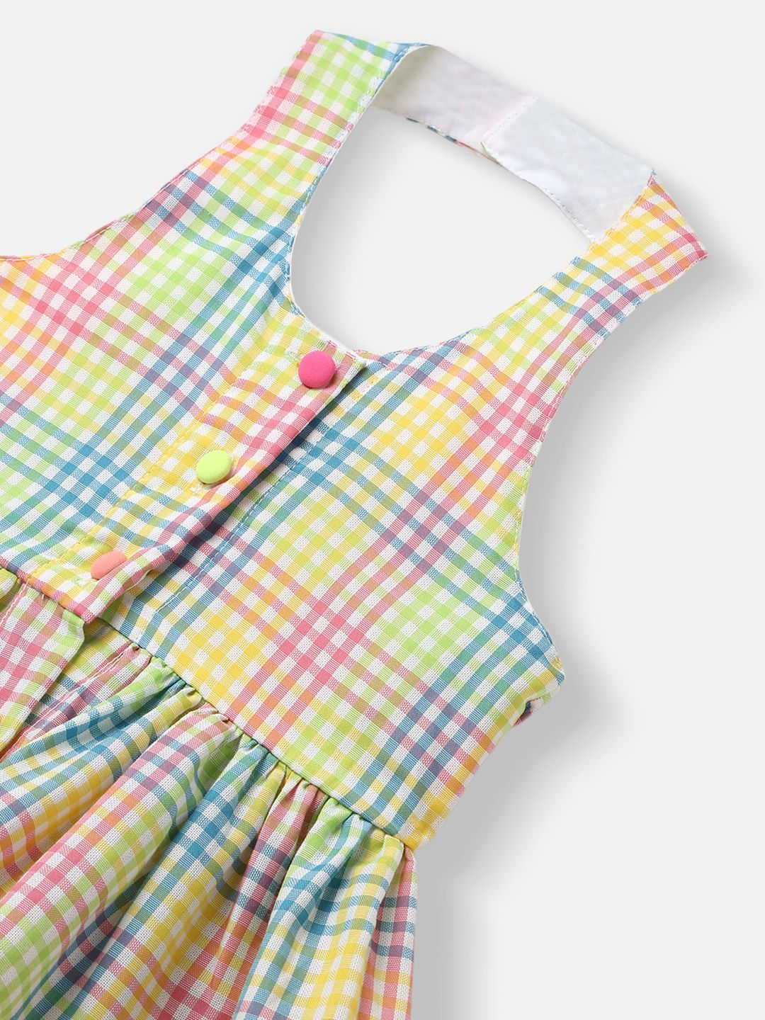 Nauti Nati Multicoloured Checked Halter Neck Dress - Image 5