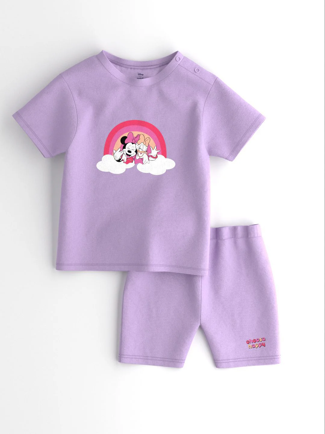 NautiNati Disney Girls Cotton Minnie & Daisy Printed Set of T-shirt and Shorts - Image 2