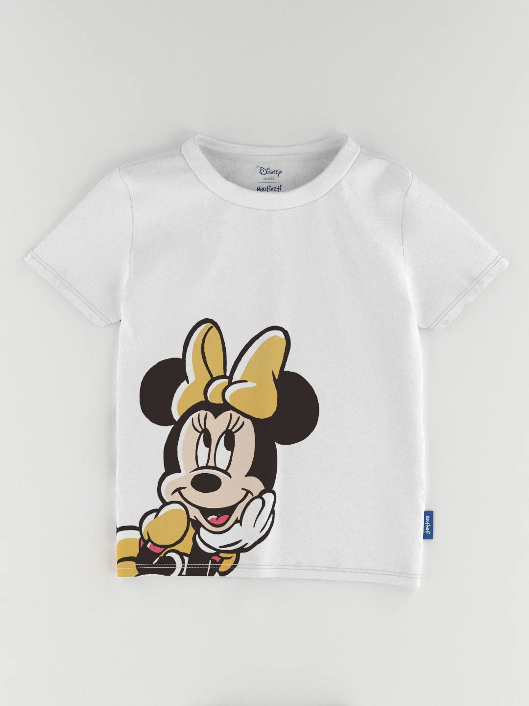 NautiNati Disney Girls Minnie Mouse Printed T-shirt and Solid Shorts - Image 3