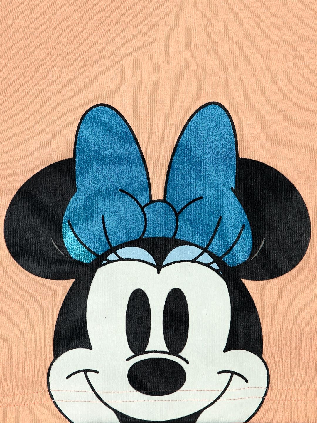 NautiNati Disney Minnie Mouse Baby Girls Orange Pure Cotton T Shirt - Image 5