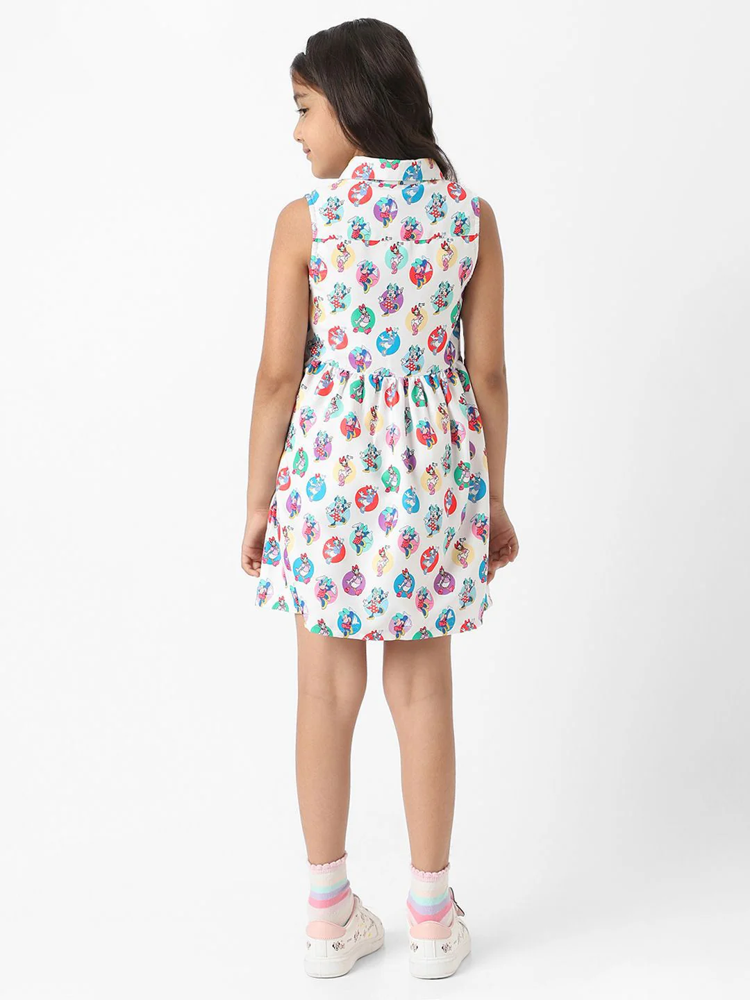 NautiNati Girls Disney Minnie & Daisy All-Over Print Shirt Dress - Image 5