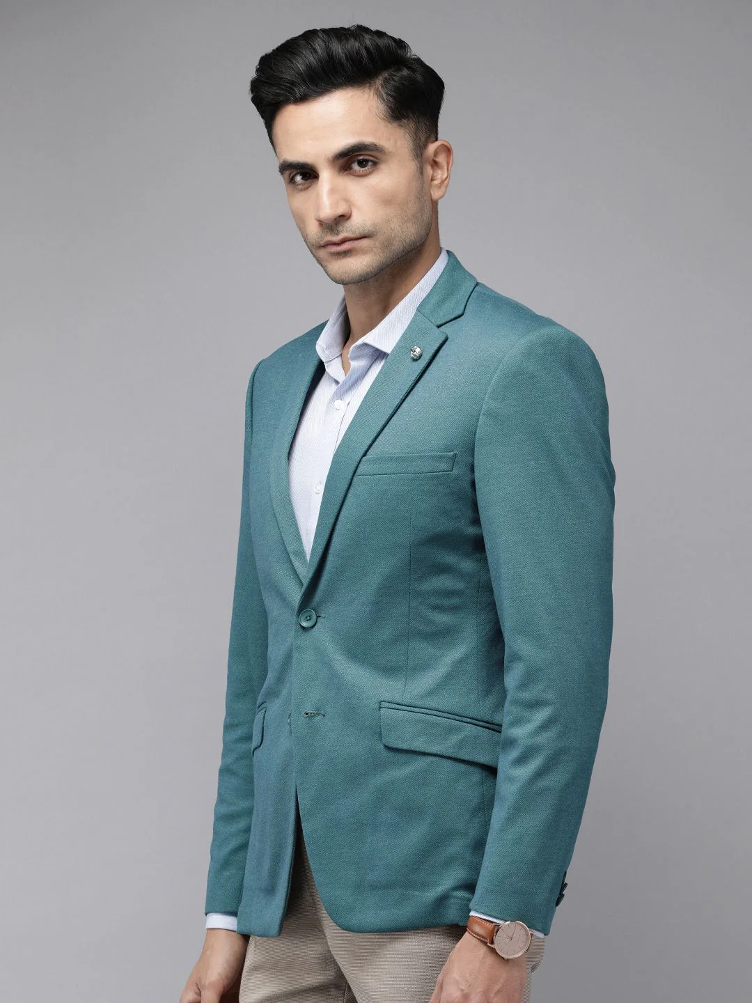 Park Avenue Active Fit Solid Single-Breasted Formal Blazers - Image 3