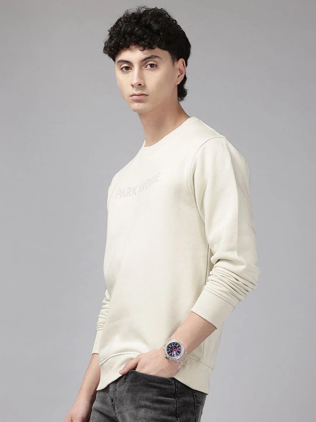 Park Avenue Brand Logo Printed Pullover Sweatshirt - Image 3