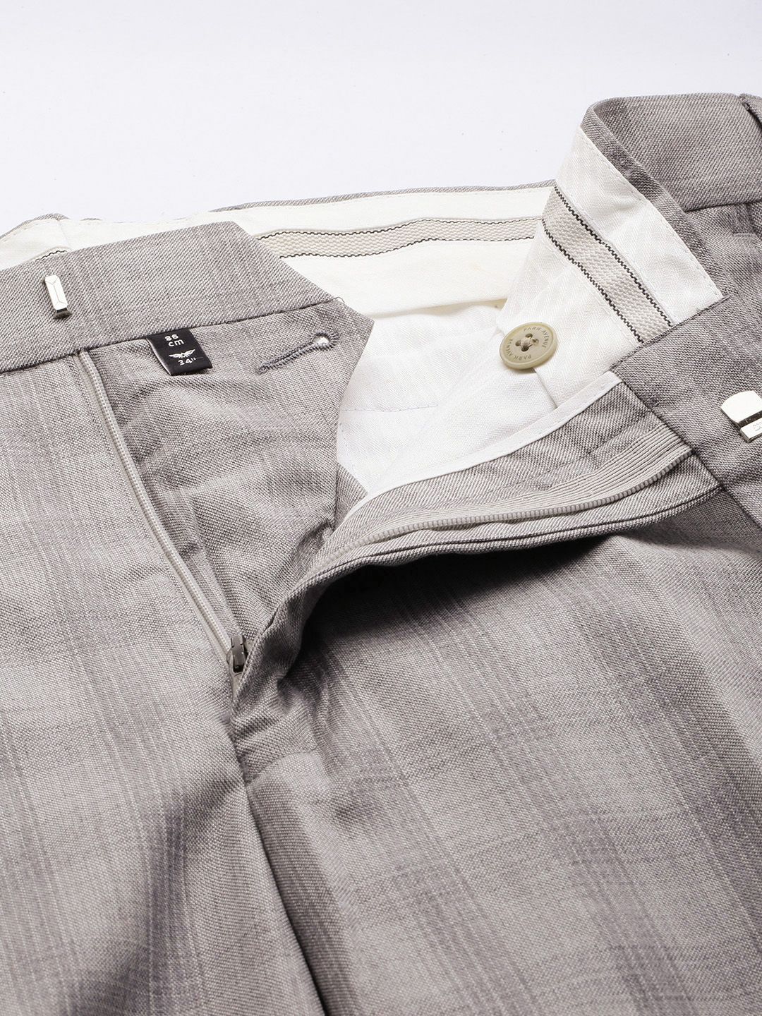 Park Avenue Checked Notched Lapel Single-Breasted 2 Piece Formal Suits - Image 3