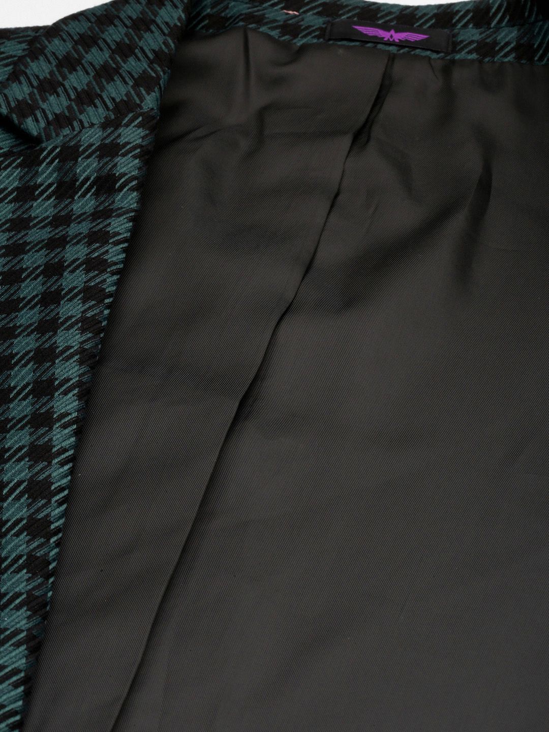Park Avenue Checked Notched Lapel Slim Fit Single Breasted Formal Blazer - Image 7