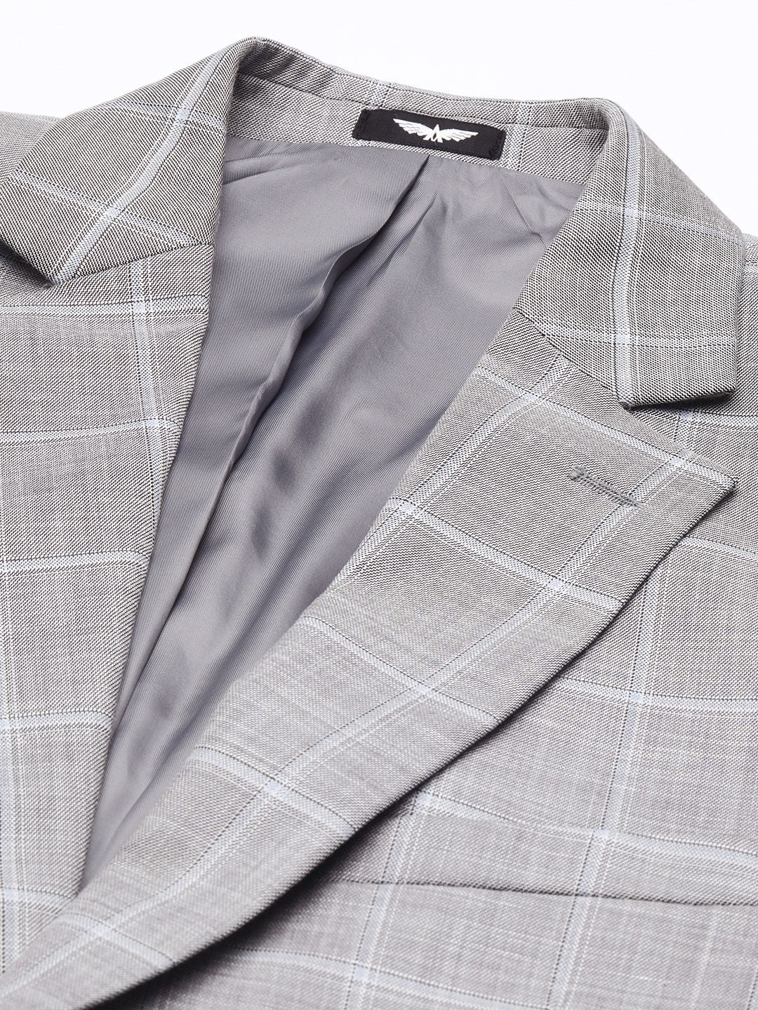 Park Avenue Checked Regular Fit Single-Breasted Formal Blazer - Image 2