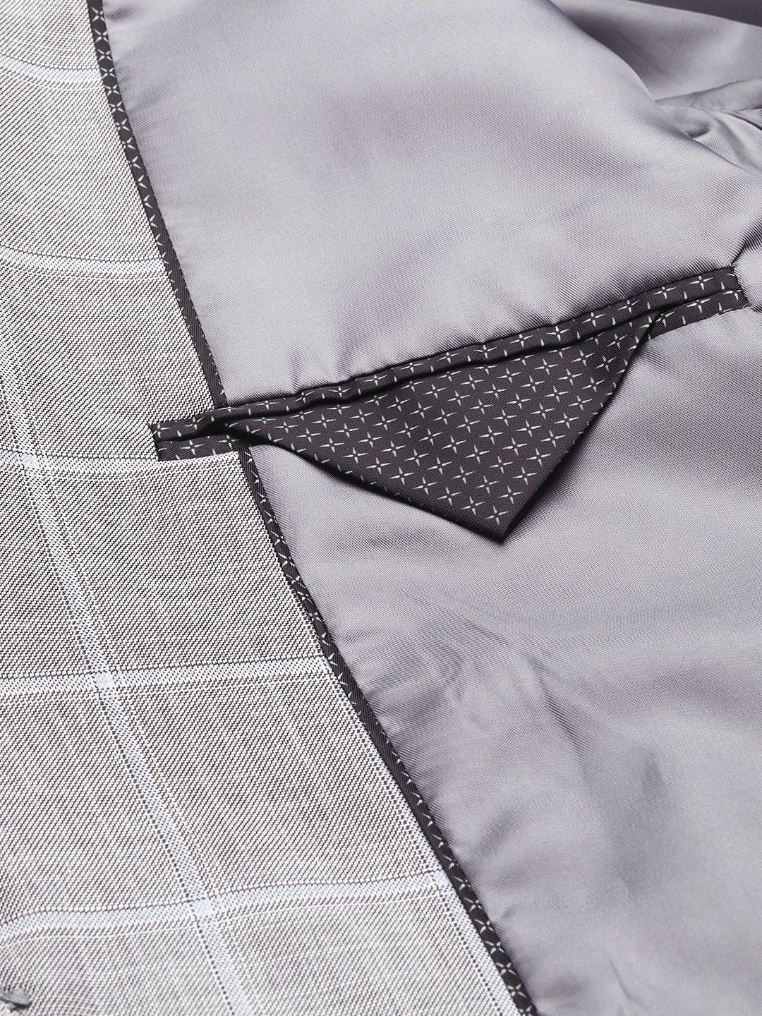 Park Avenue Checked Regular Fit Single-Breasted Formal Blazer - Image 6