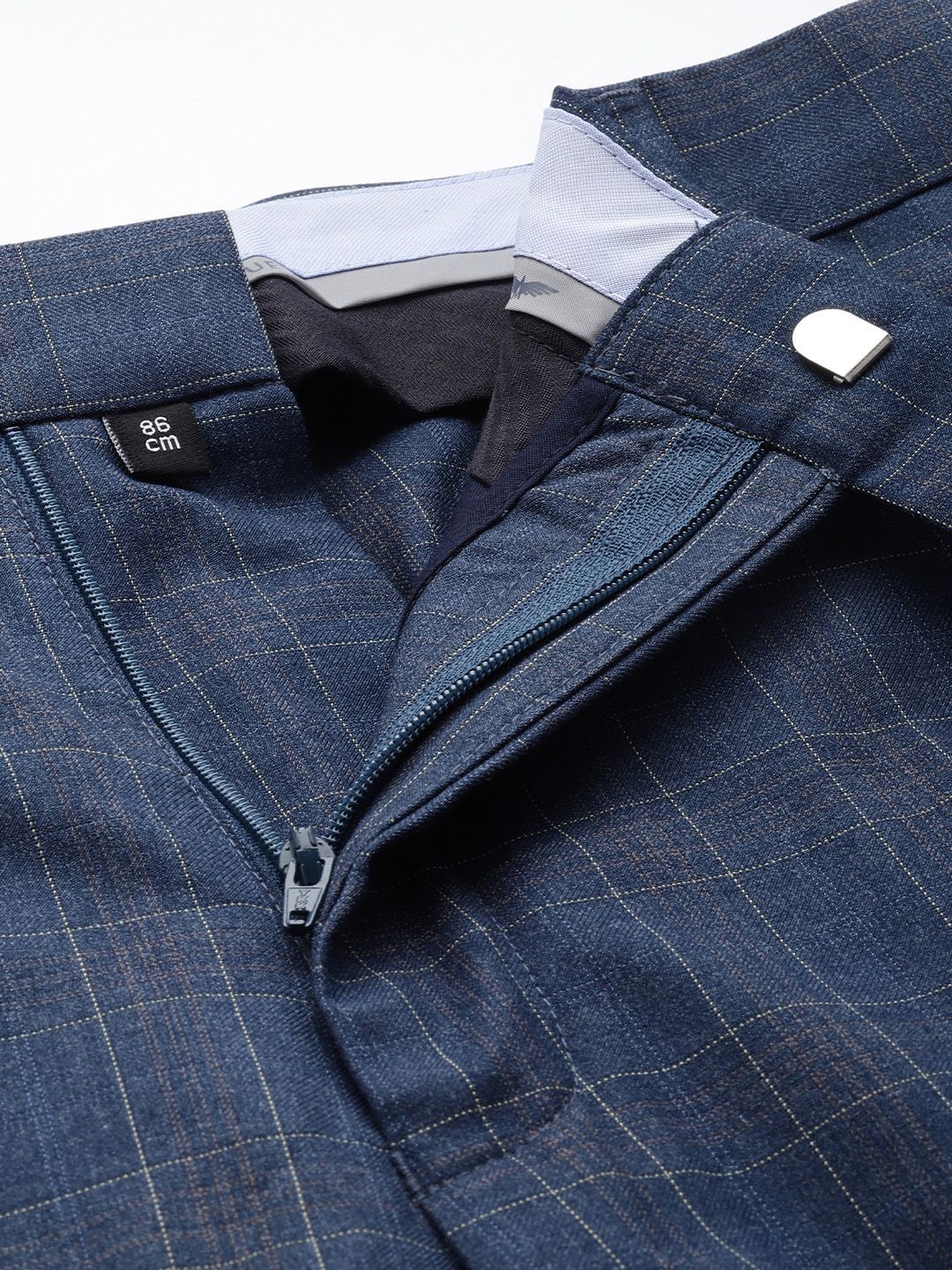 Park Avenue Checked Single Breasted Super Slim Fit 3 Piece Formal Suits - Image 7