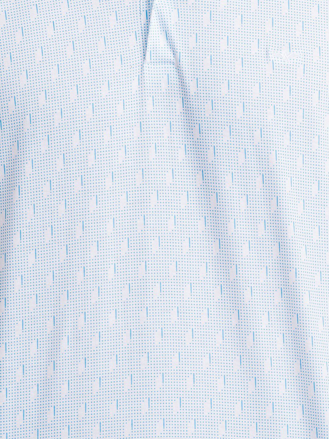 Park Avenue Geometric Printed Polo Collar Slim Fit T-shirt - Image 7