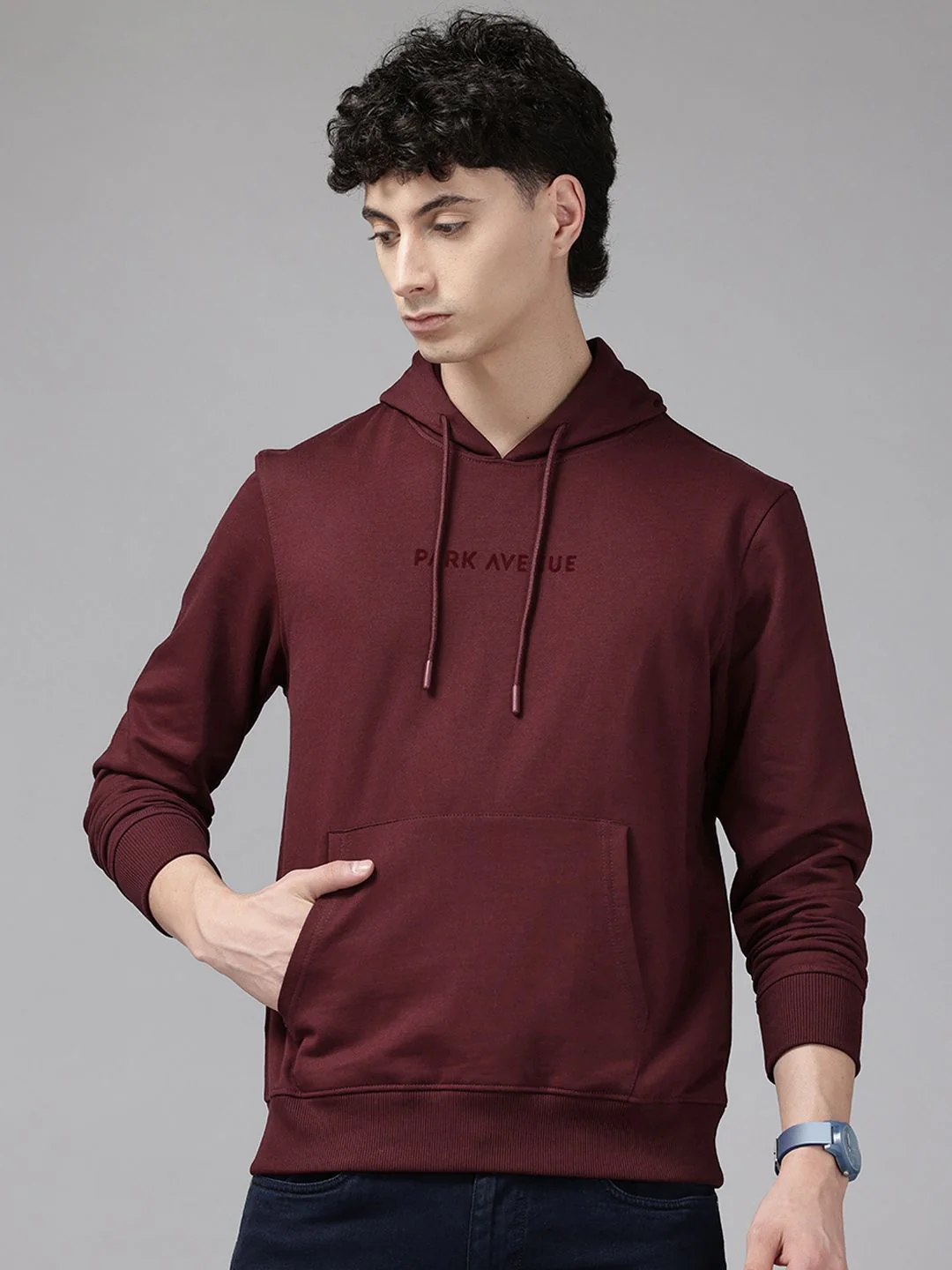 Park Avenue Logo Printed Hooded Sweatshirt