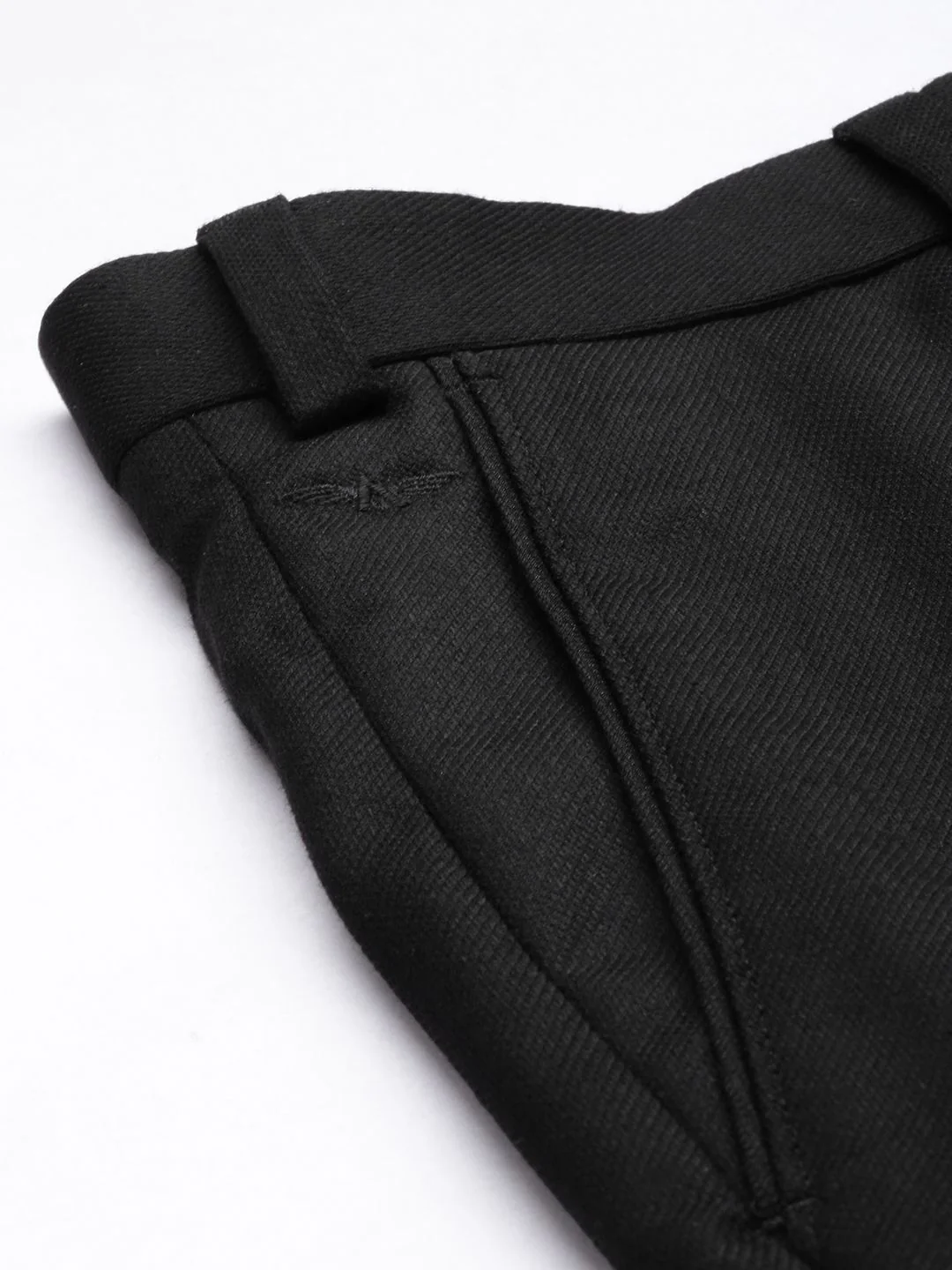 Park Avenue Men Black Smart Fit Low-Rise Formal Trousers - Image 6