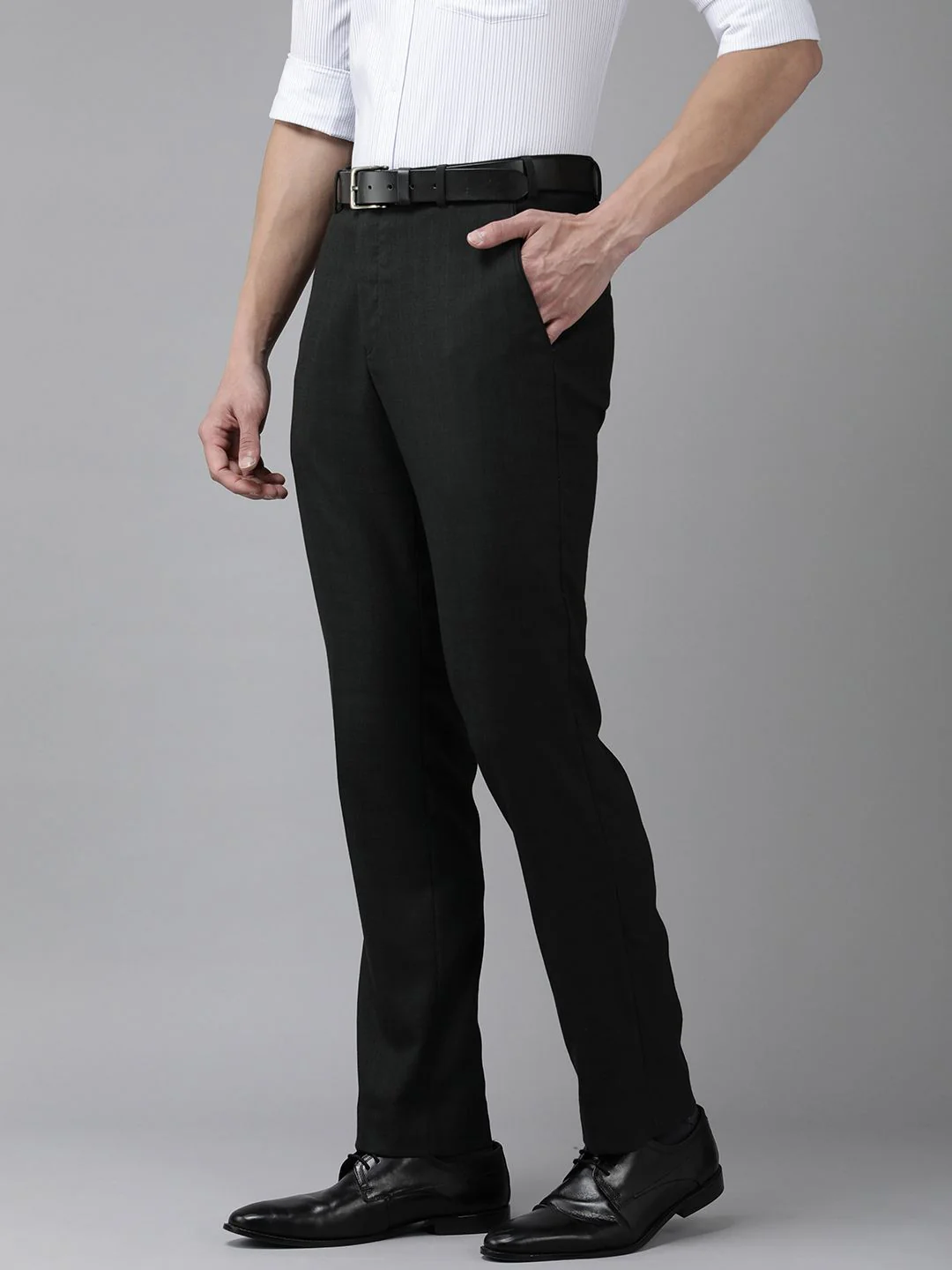 Park Avenue Men Black Trousers - Image 2