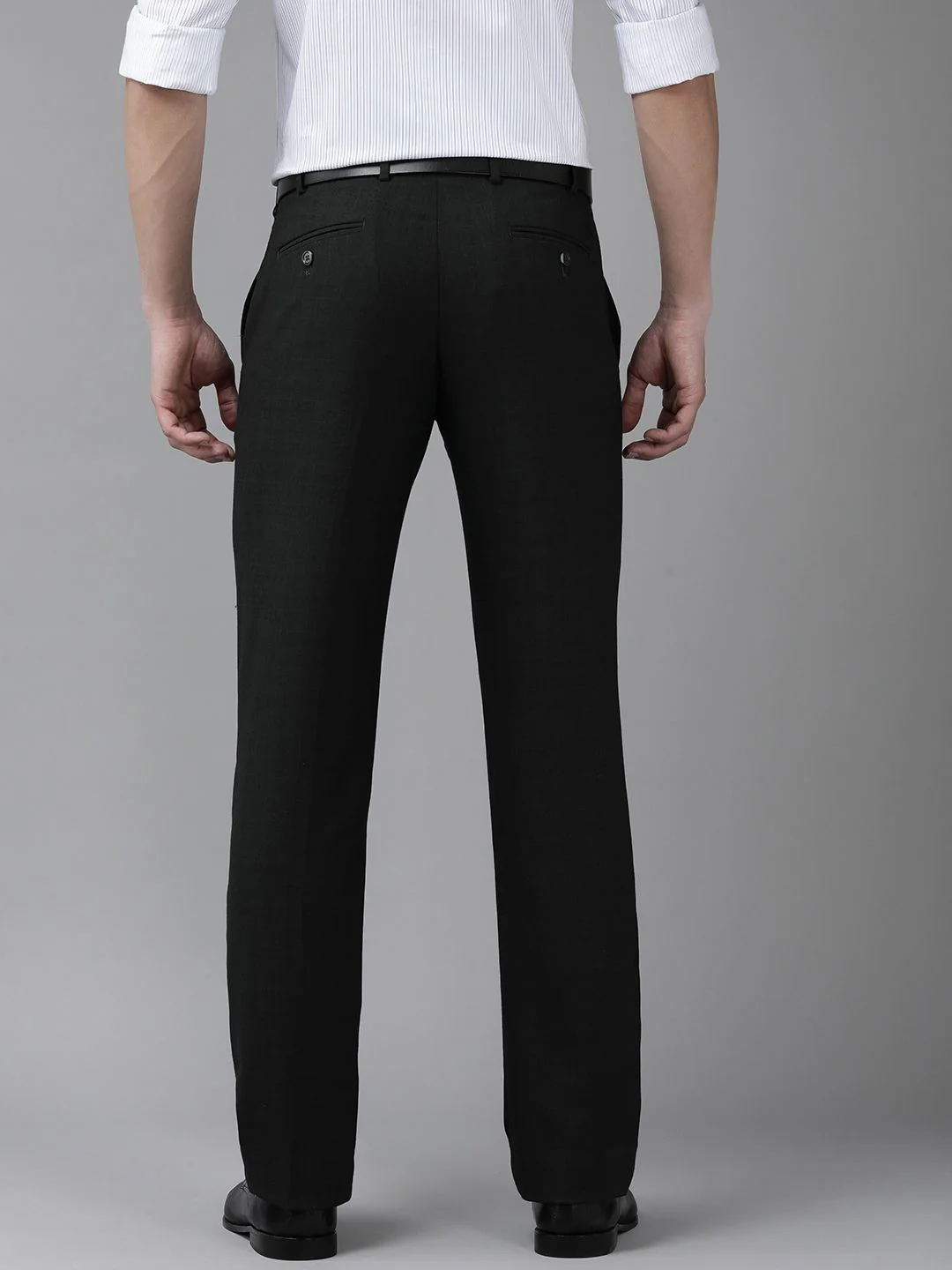 Park Avenue Men Black Trousers - Image 3