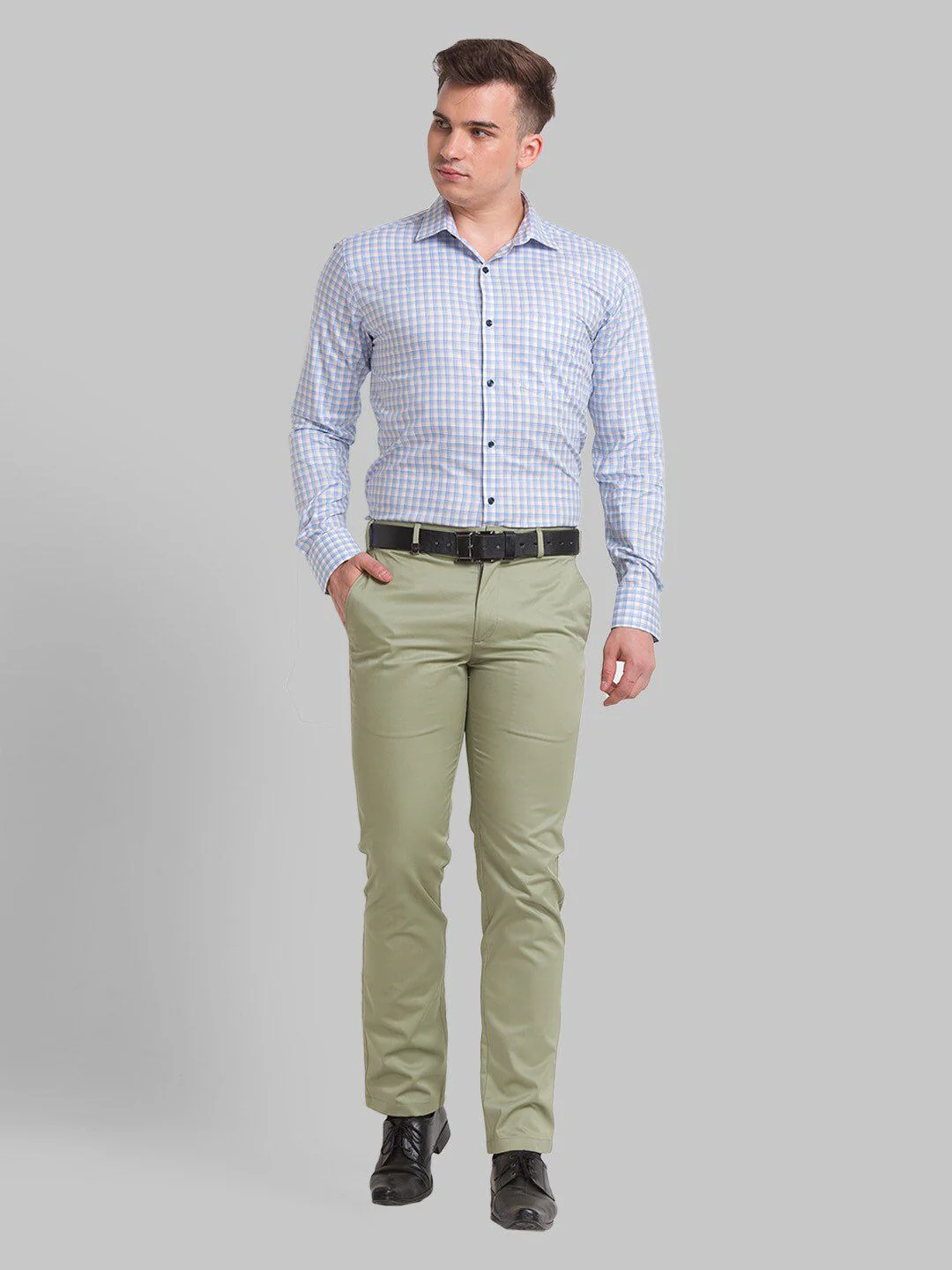 Park Avenue Men Checked Formal Slim Fit Cotton Shirt - Image 6