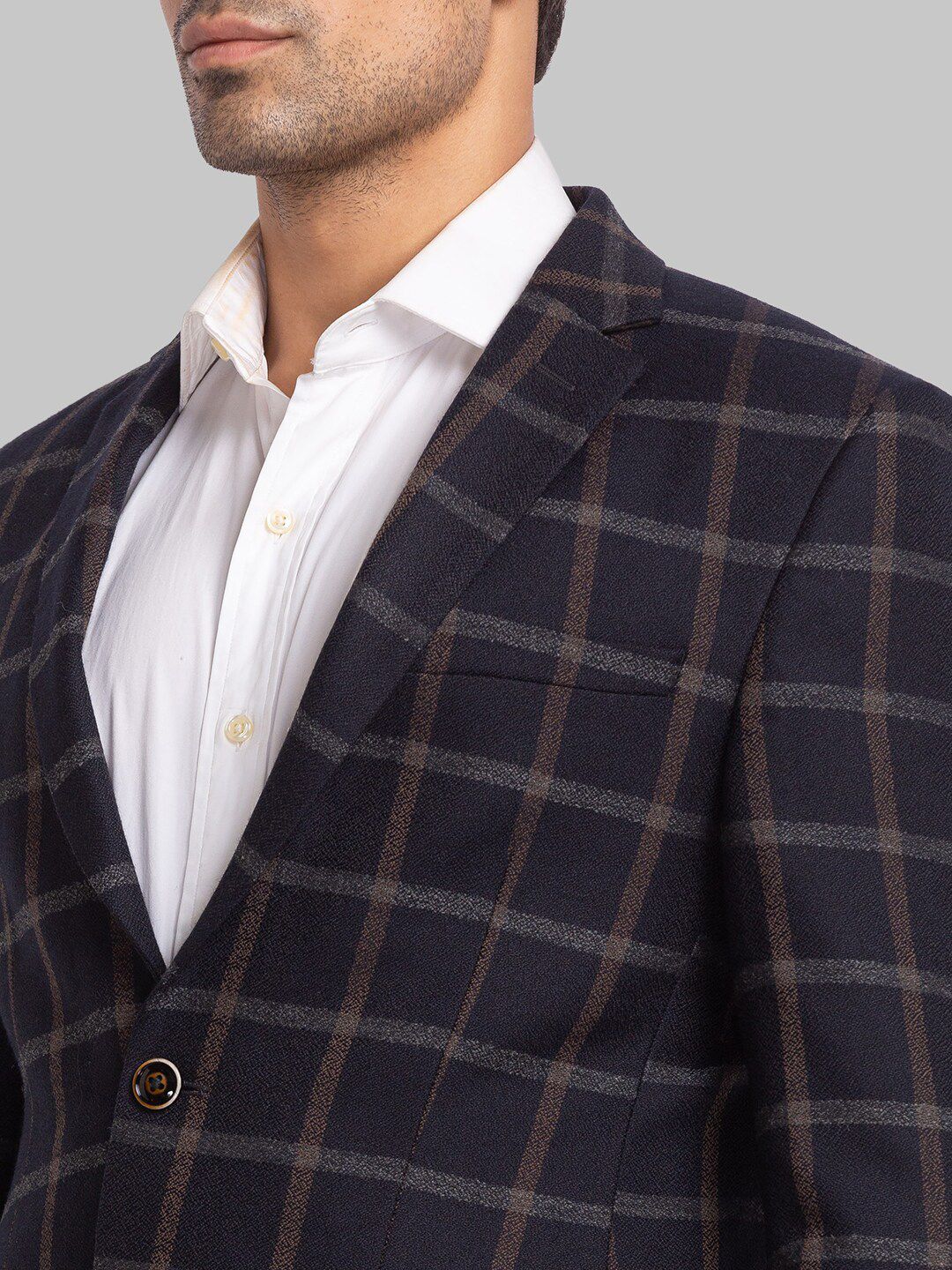 Park Avenue Men Checked Single Breasted Blazers - Image 2
