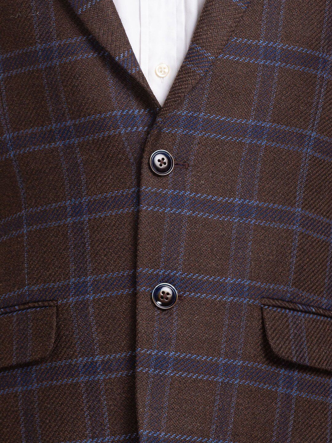 Park Avenue Men Checked Single Breasted Blazers - Image 7