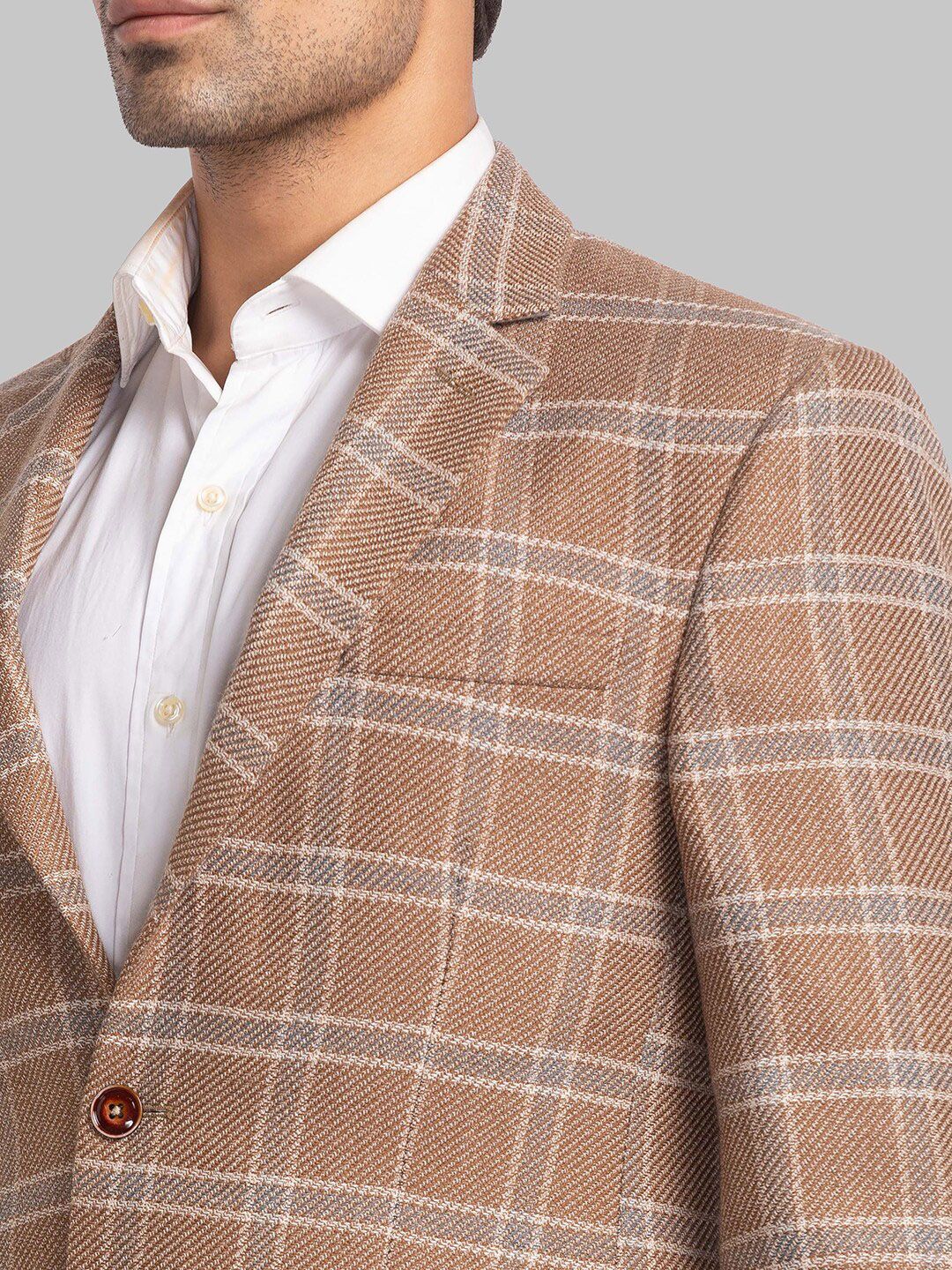 Park Avenue Men Checked Single Breasted Blazers - Image 2
