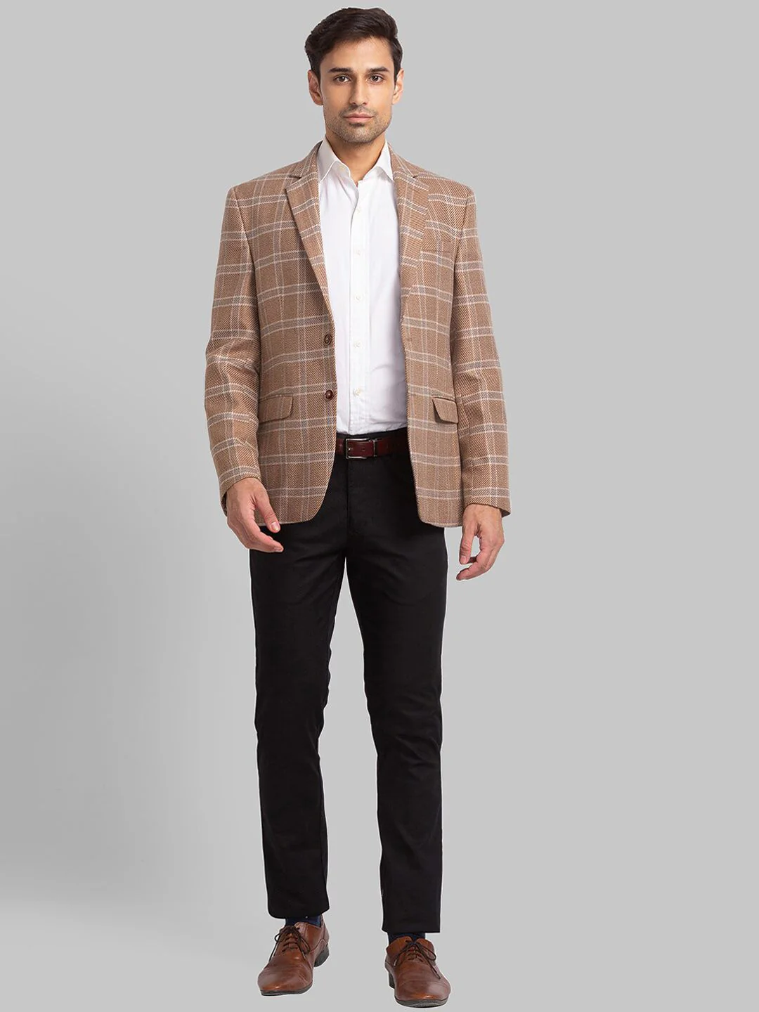 Park Avenue Men Checked Single Breasted Blazers - Image 6