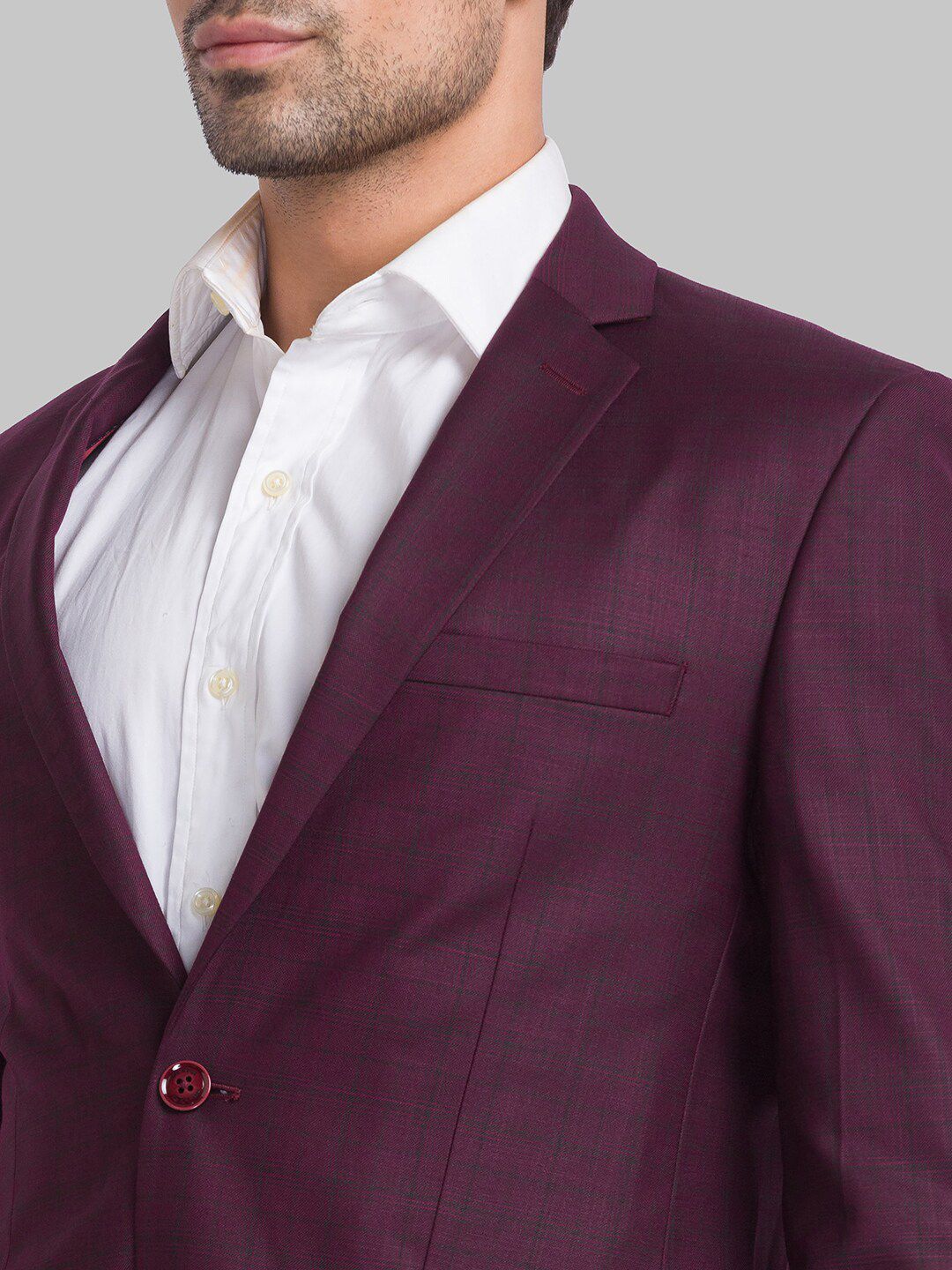 Park Avenue Men Checked Super 2 Piece Formal Suit - Image 2