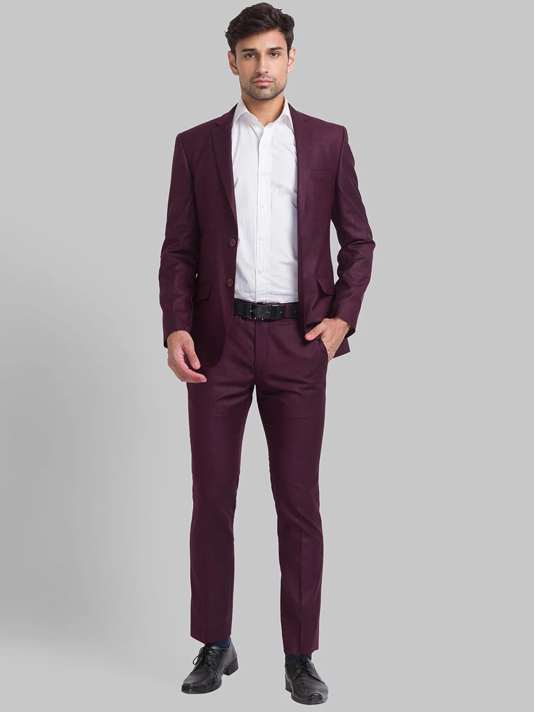 Park Avenue Men Checked Super 2 Piece Formal Suit - Image 6