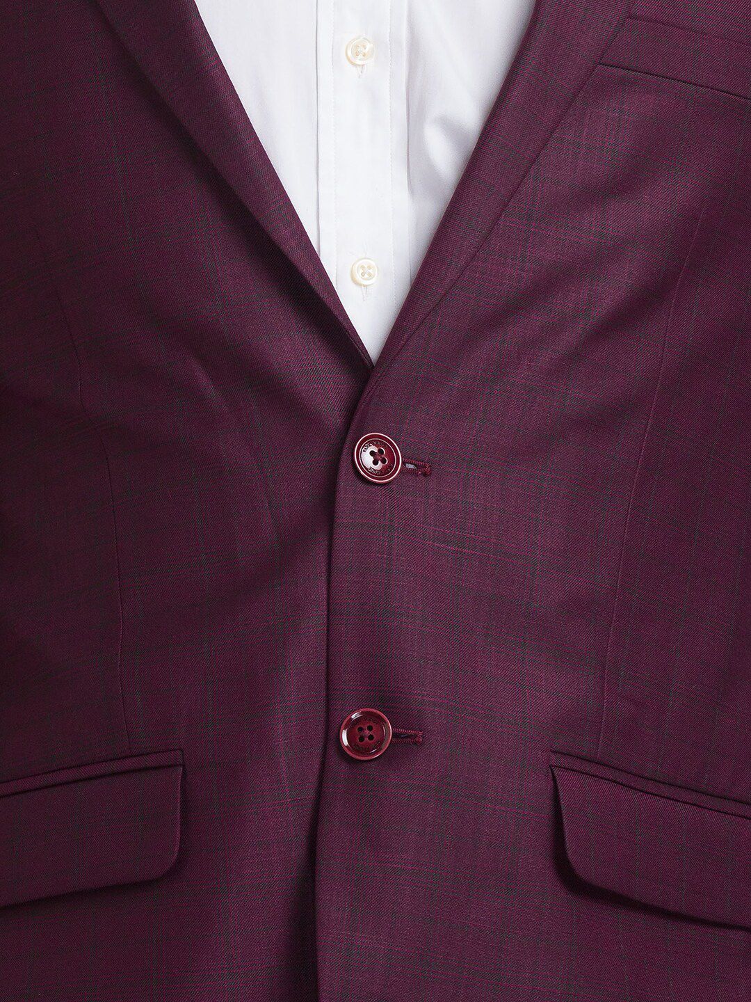 Park Avenue Men Checked Super 2 Piece Formal Suit - Image 7
