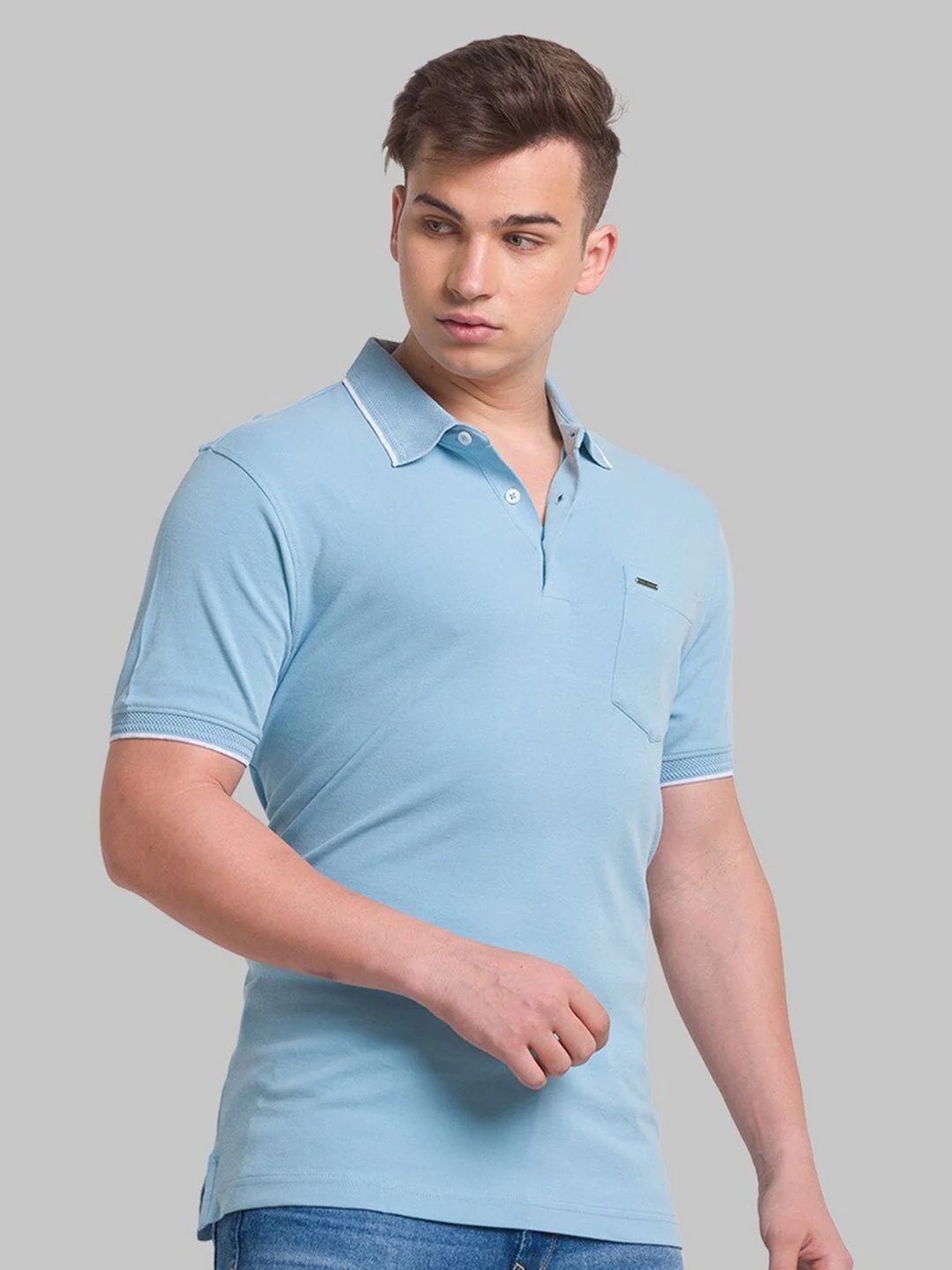 Park Avenue Men Polo Collar Organic Cotton T-shirt - Image 3