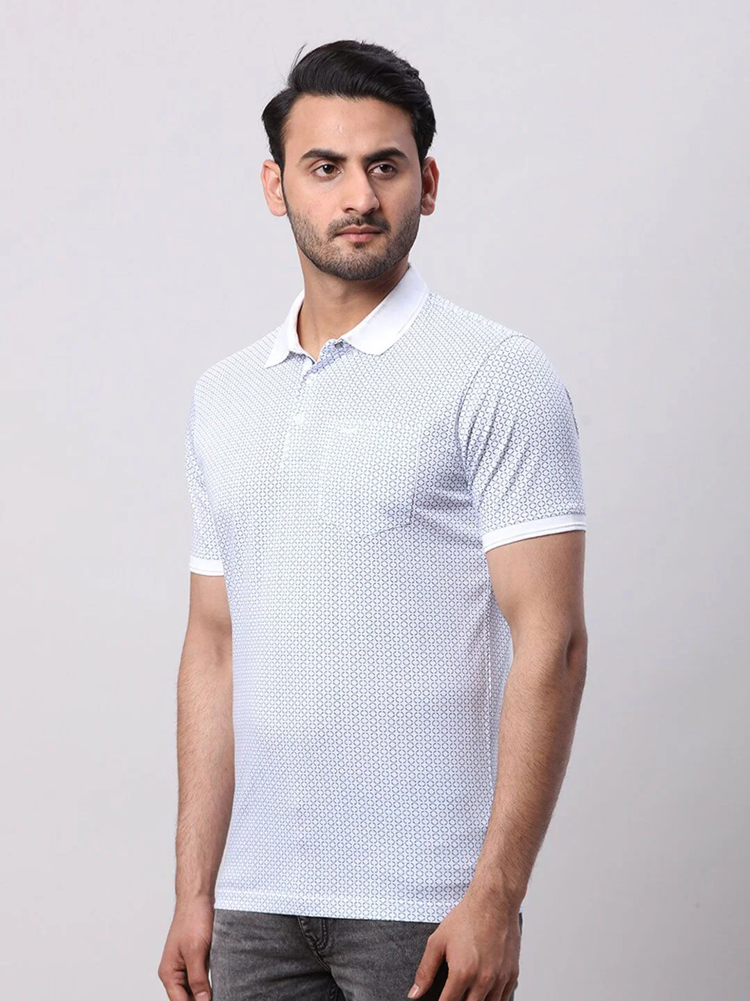Park Avenue Men Polo Collar Pockets Slim Fit T-shirt - Image 5